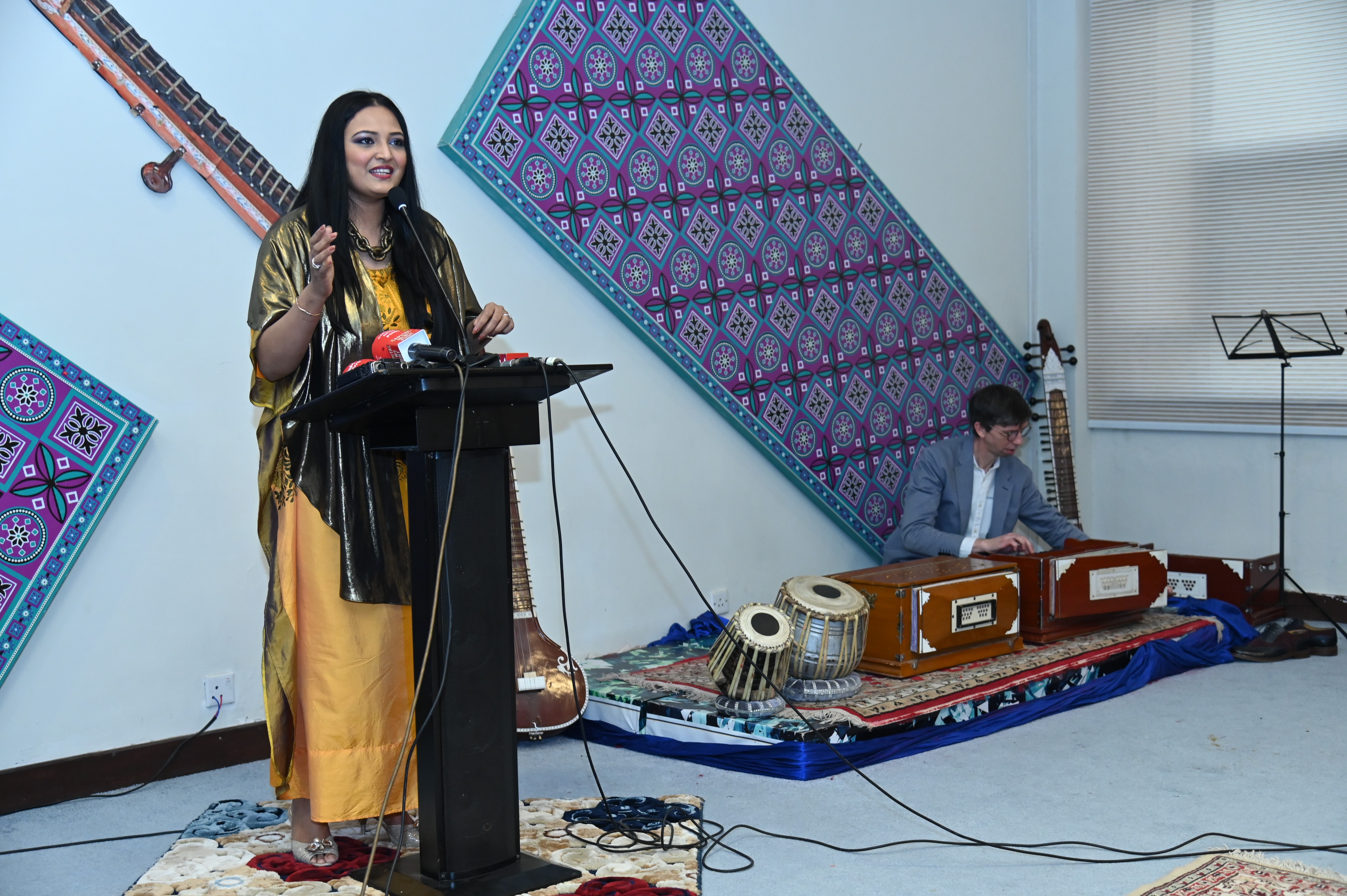 the Chief Guest expressing her views at an inauguration ceremony of national Music academy at PNCA