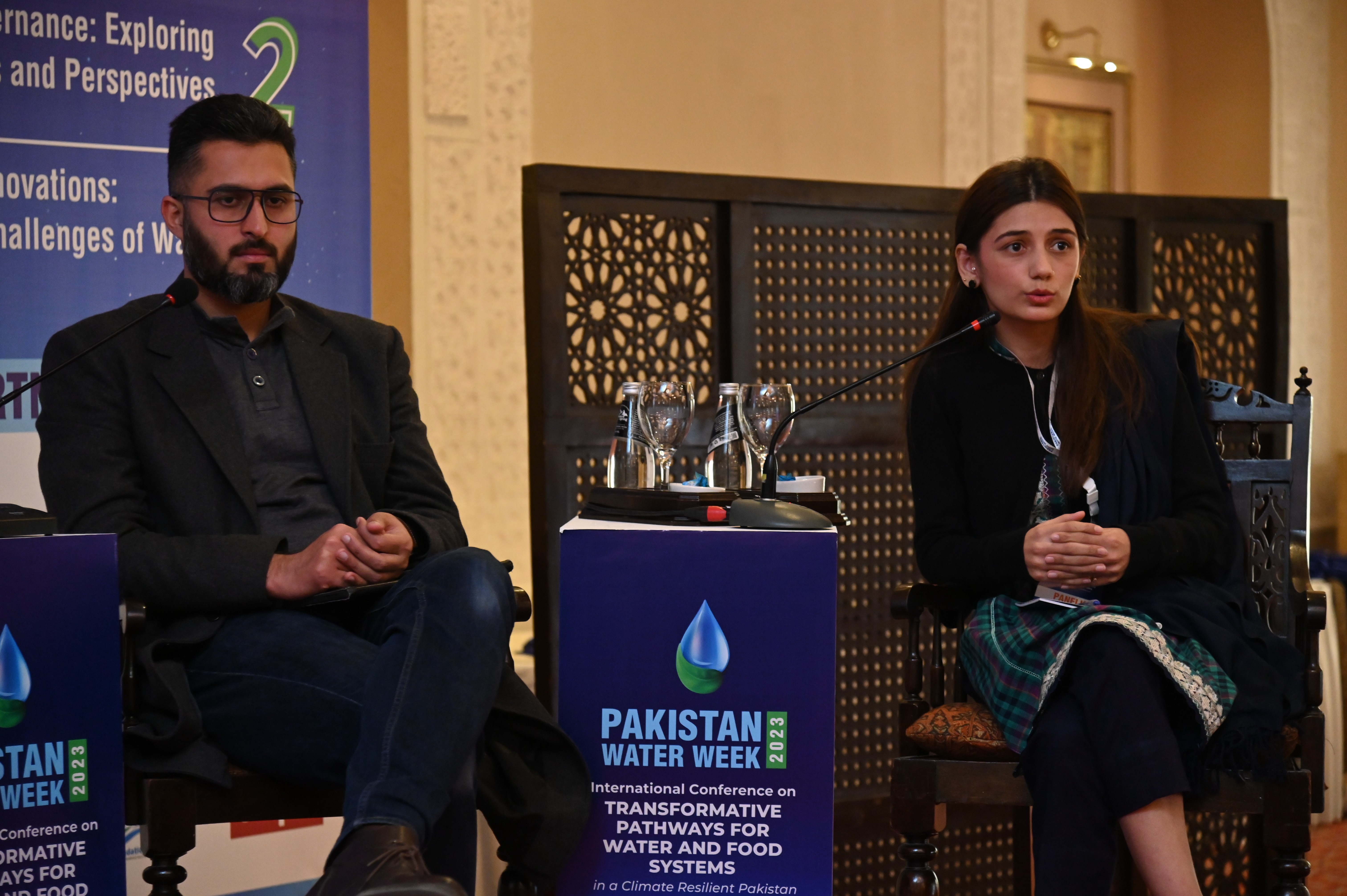 the event organizers and moderators of an International Conference & National Workshop on "PAKISTAN WATER WEEK 2023:TRANSFORMATIVE PATHWAYS FOR WATER AND FOOD SYSTEM"