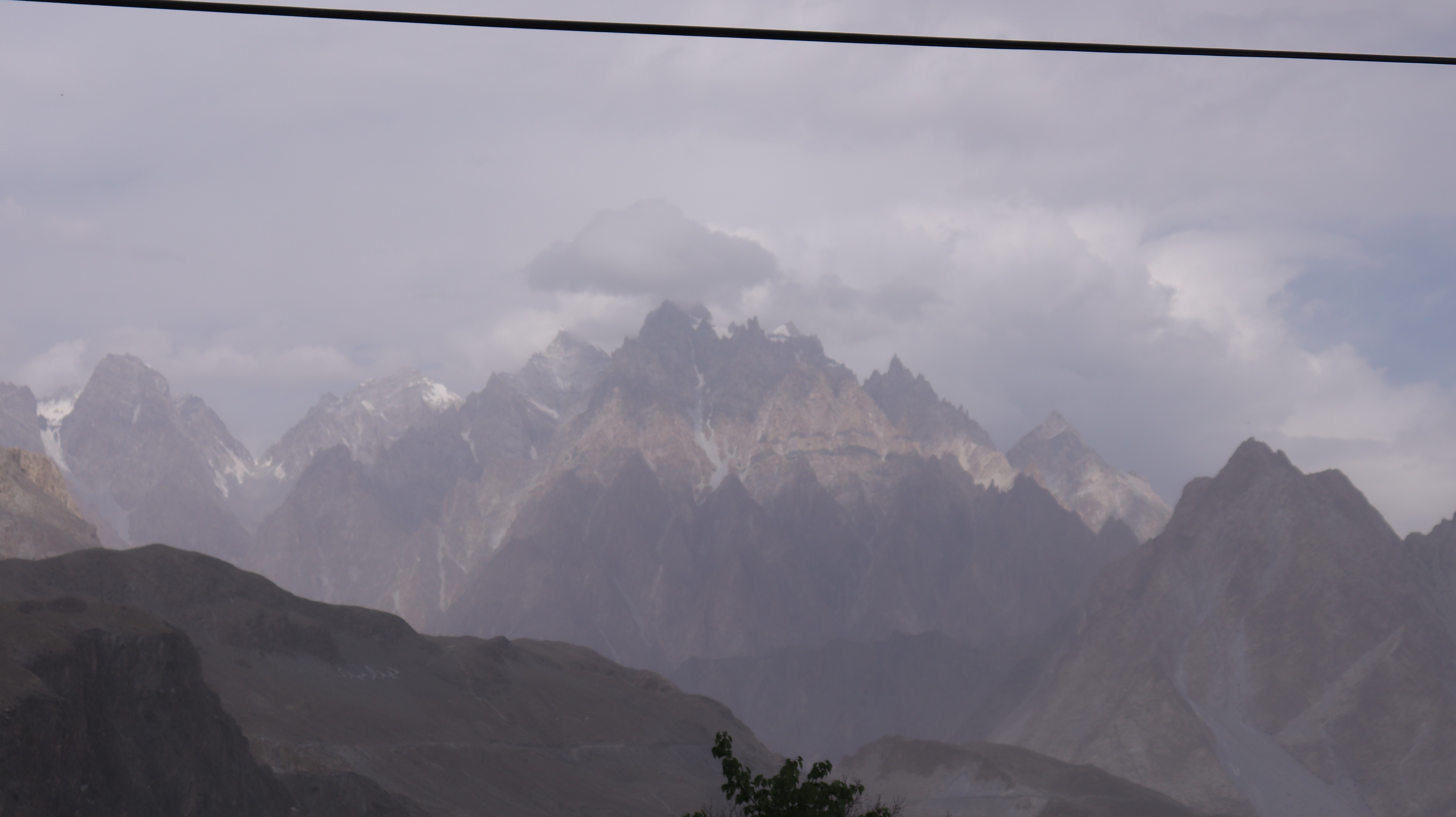 The landscape of Passu sar peak mountain range