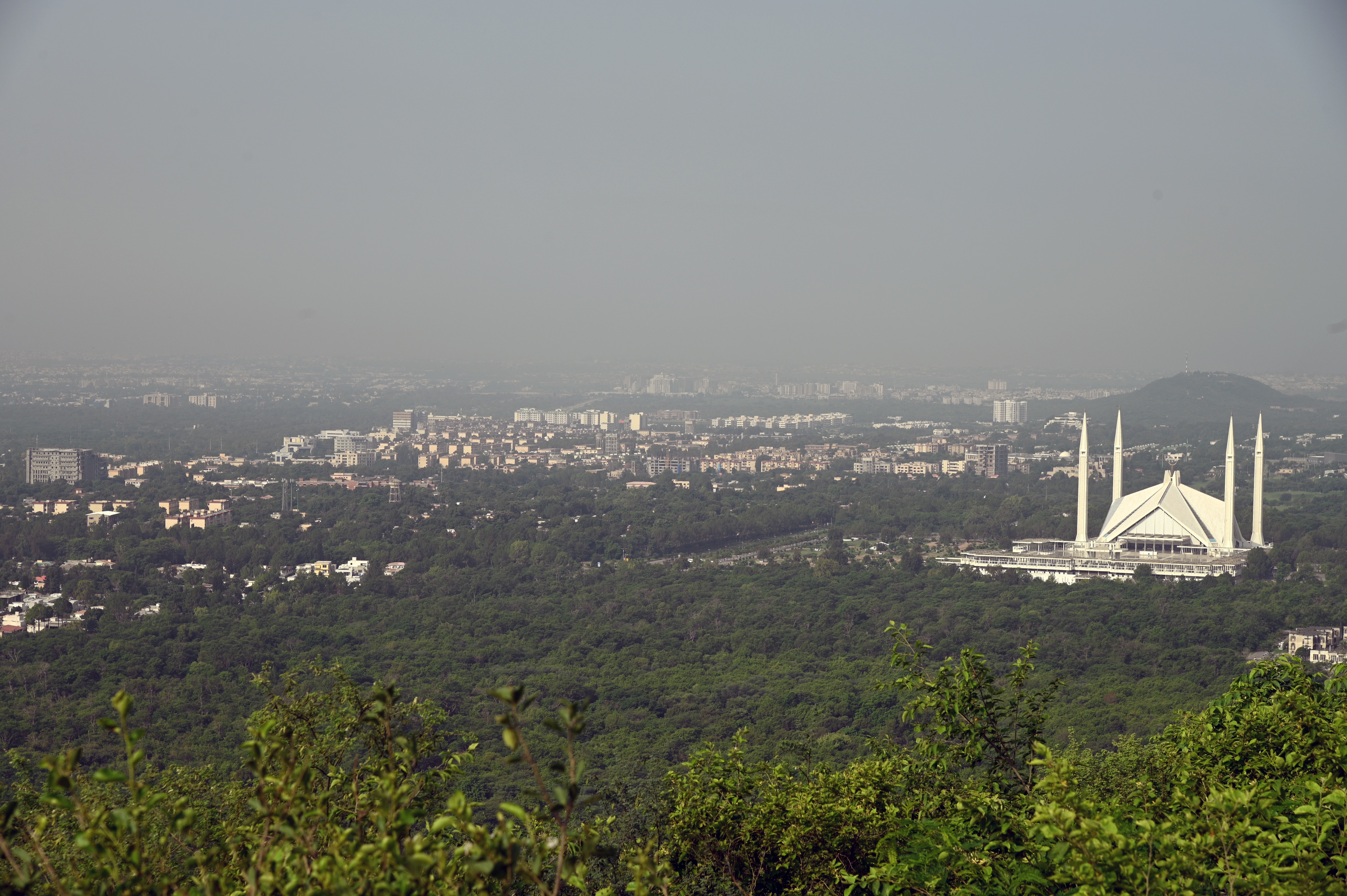 The scenic beauty of islamabad from the Margalla Hills