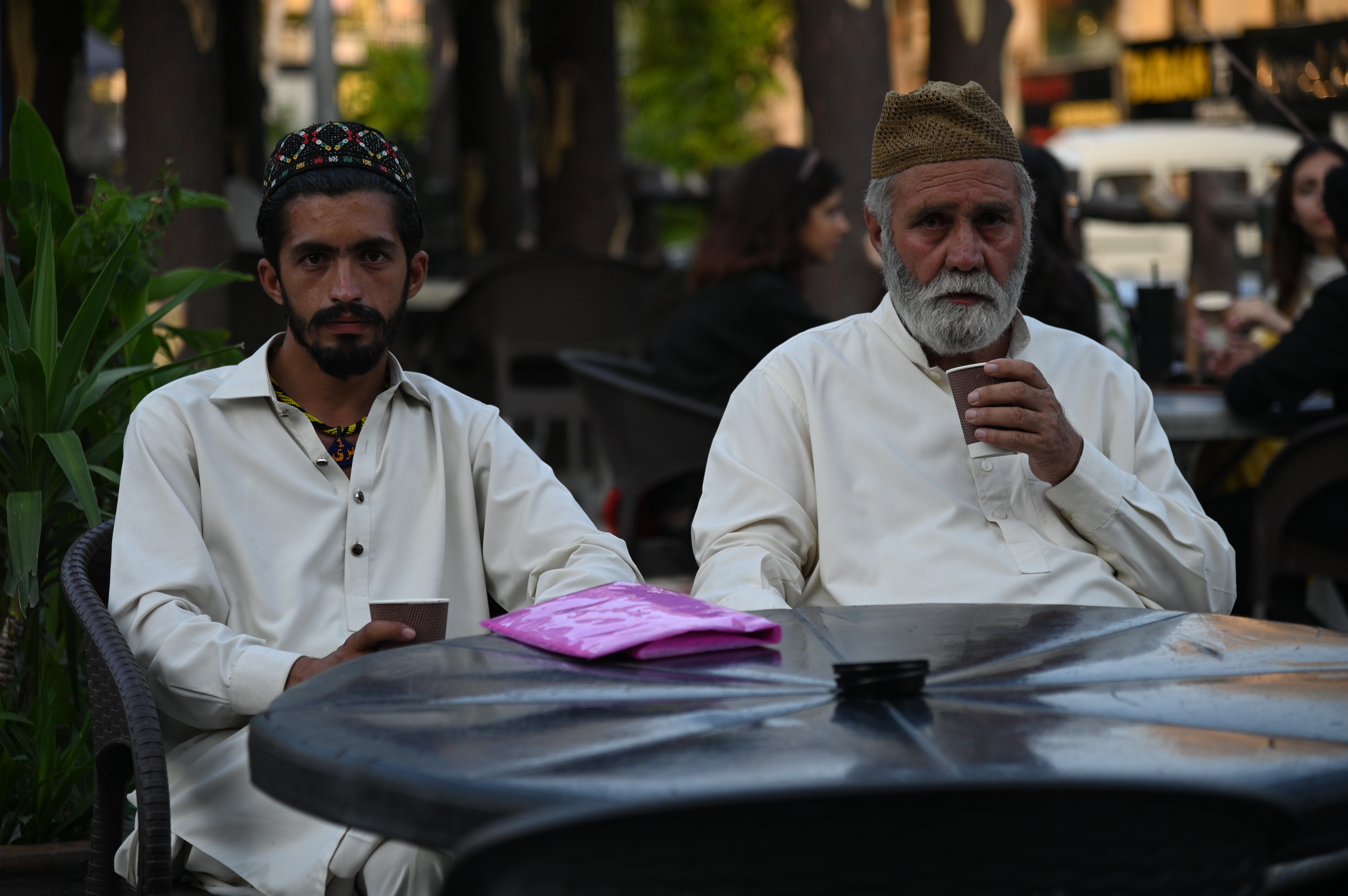 People are having a cup of tea since the temperature level goes down in the Federal Capital