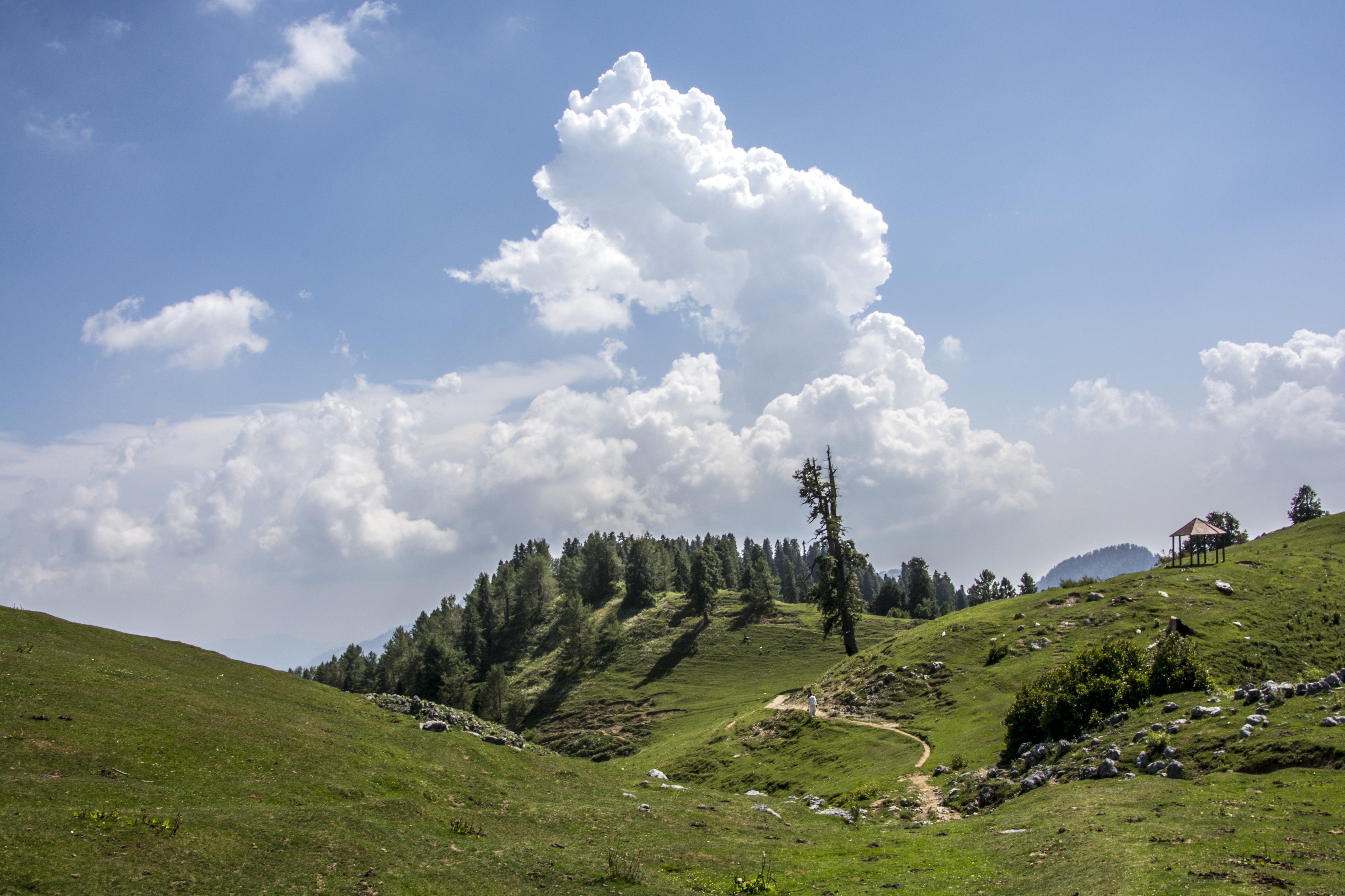 the Scenic beauty of Nathiagali with cloud covering sky