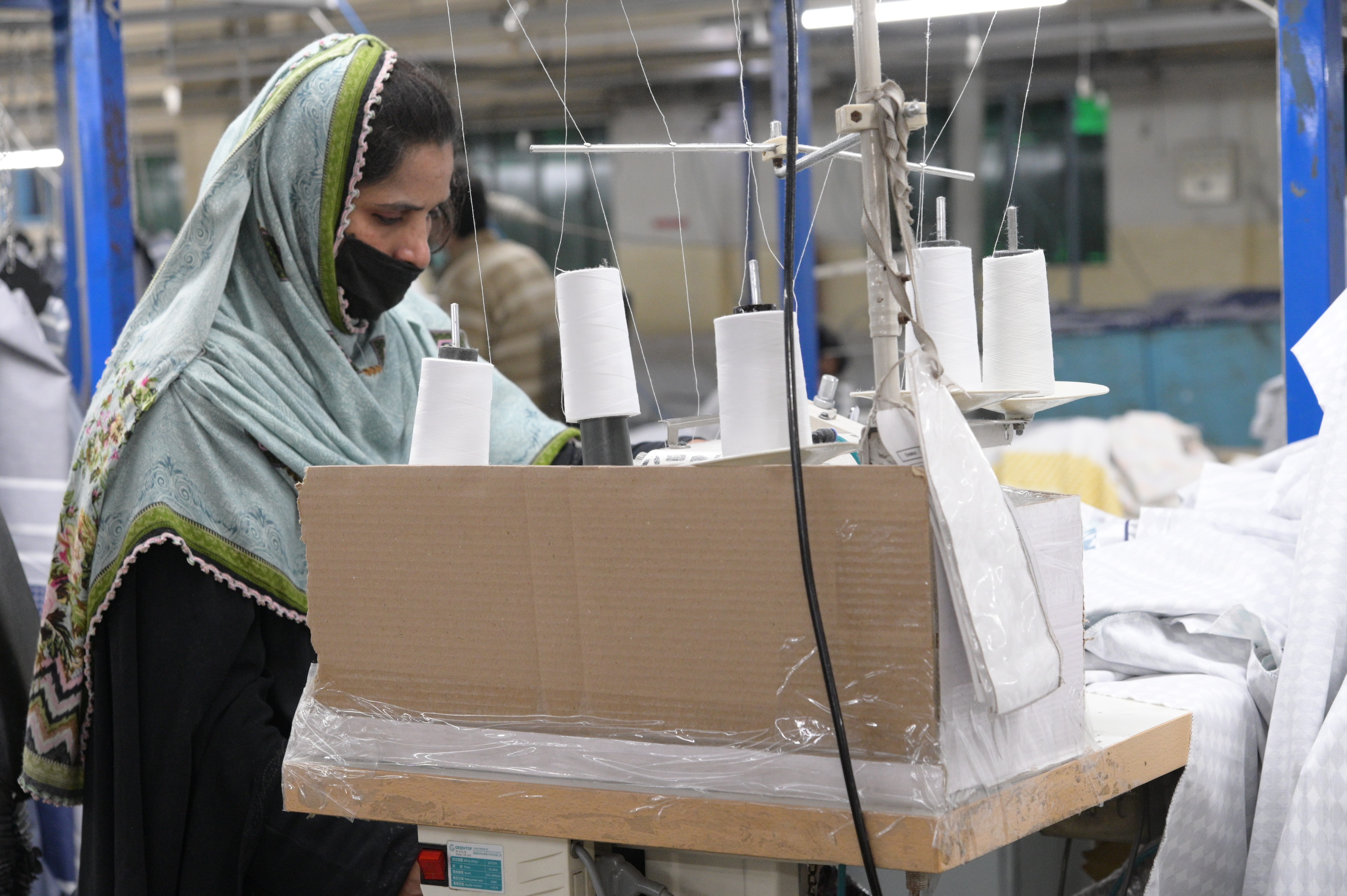 woman working in textile industry