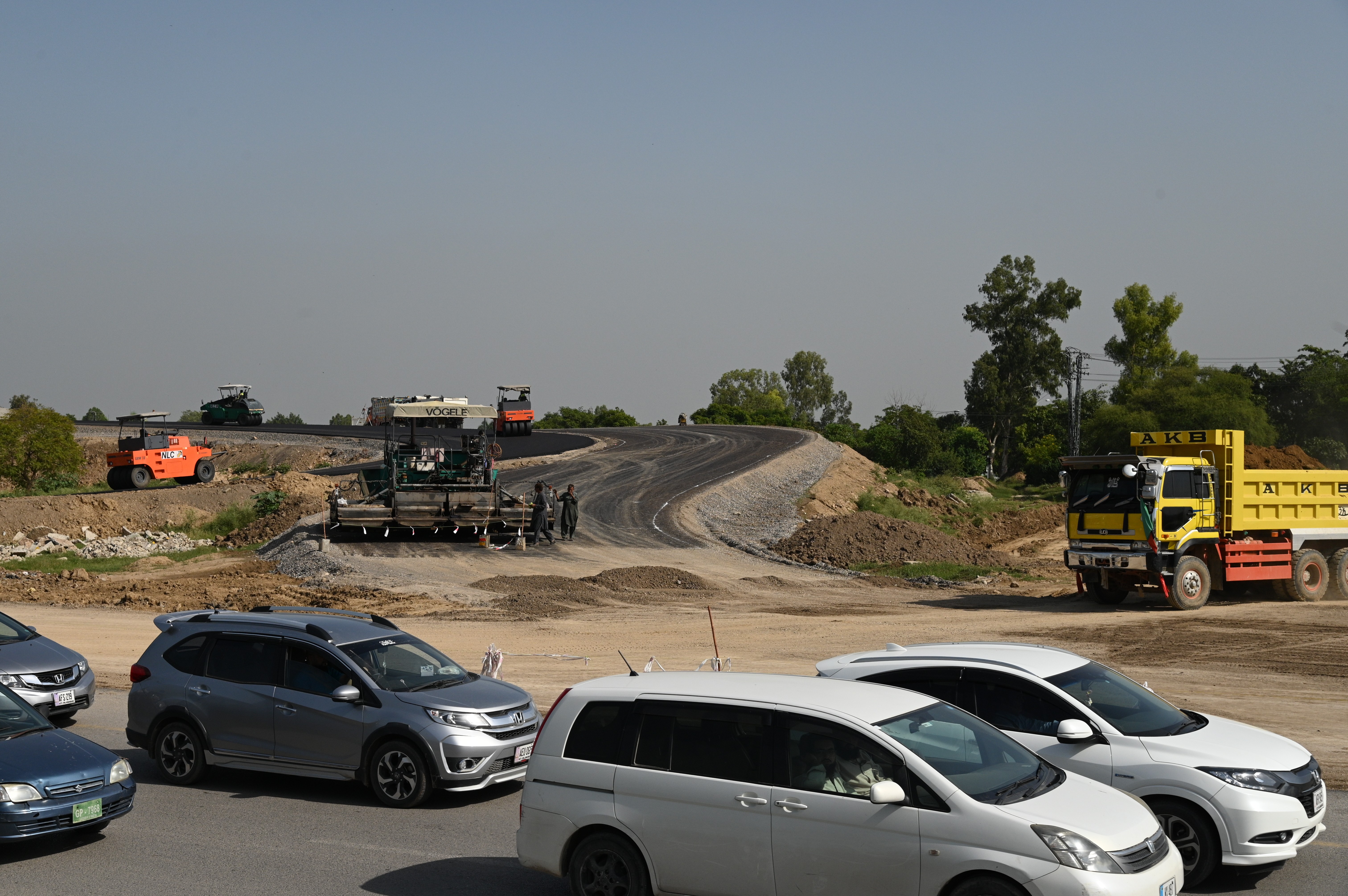 The road under construction