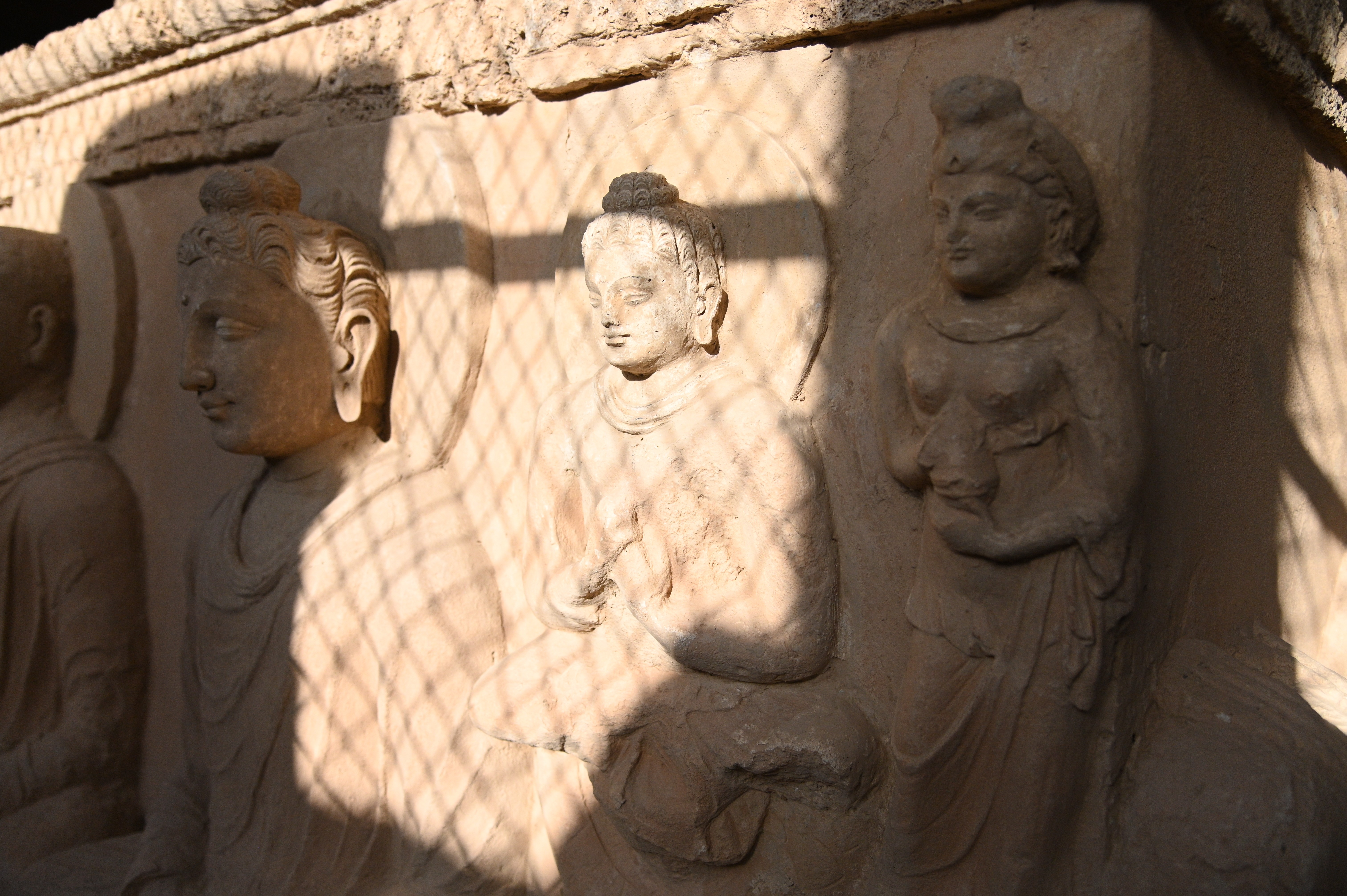 stucco sculpture of buddha