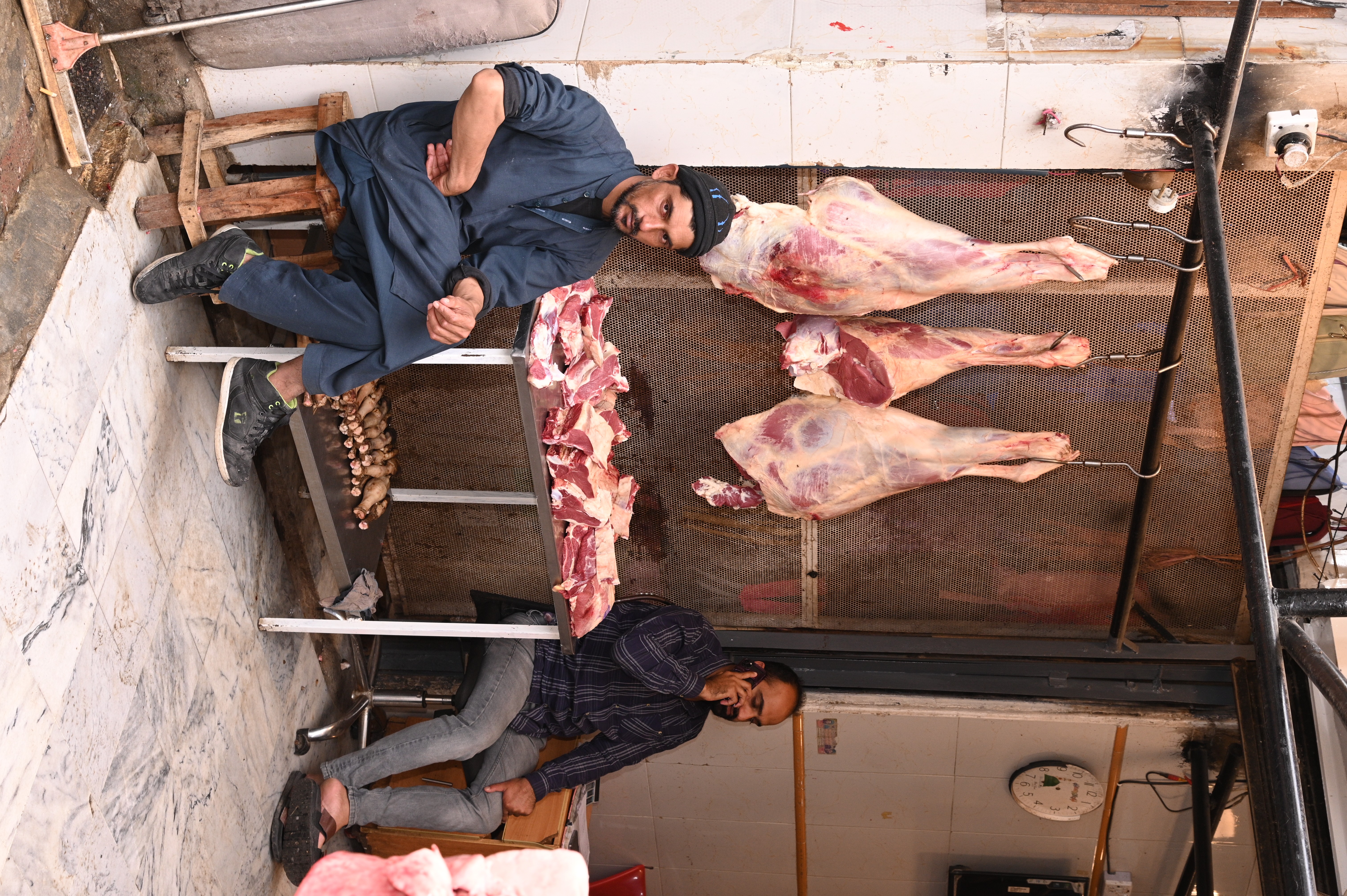 A butcher shop with variety of fresh meat