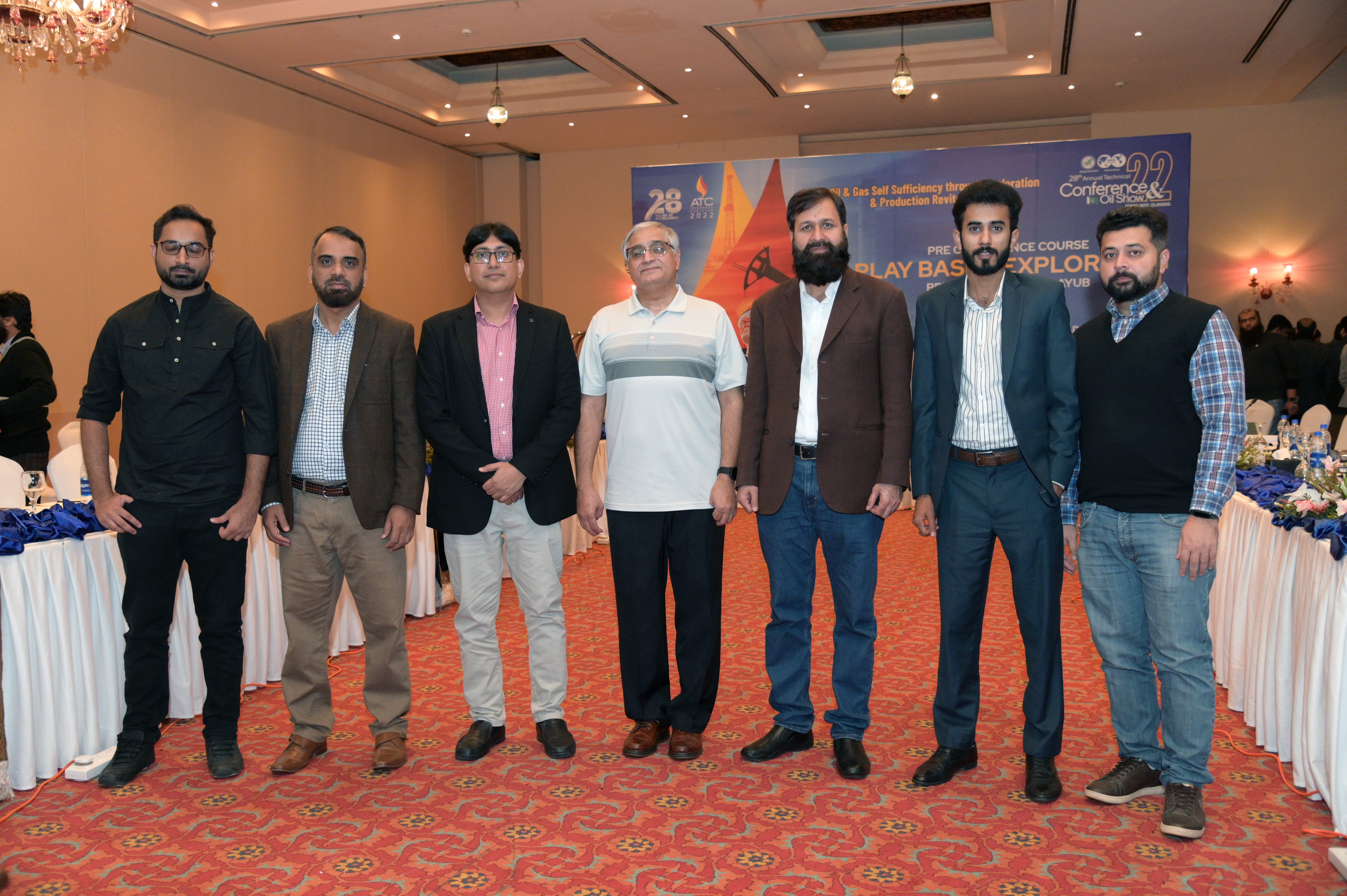 A group photo of participants in Sarena hotel on the event of 28th annual technical conference and oil show
