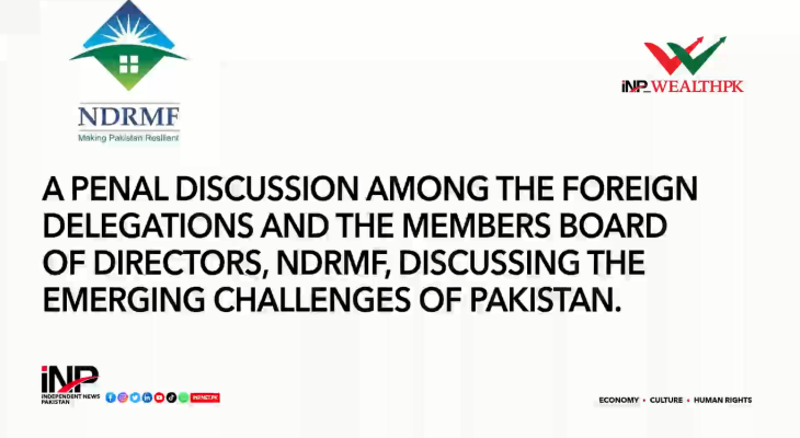 A Penal Discussion among the foreign delegations and the members Board of Directors, NDRMF, discussing the emerging challenges of Pakistan.
