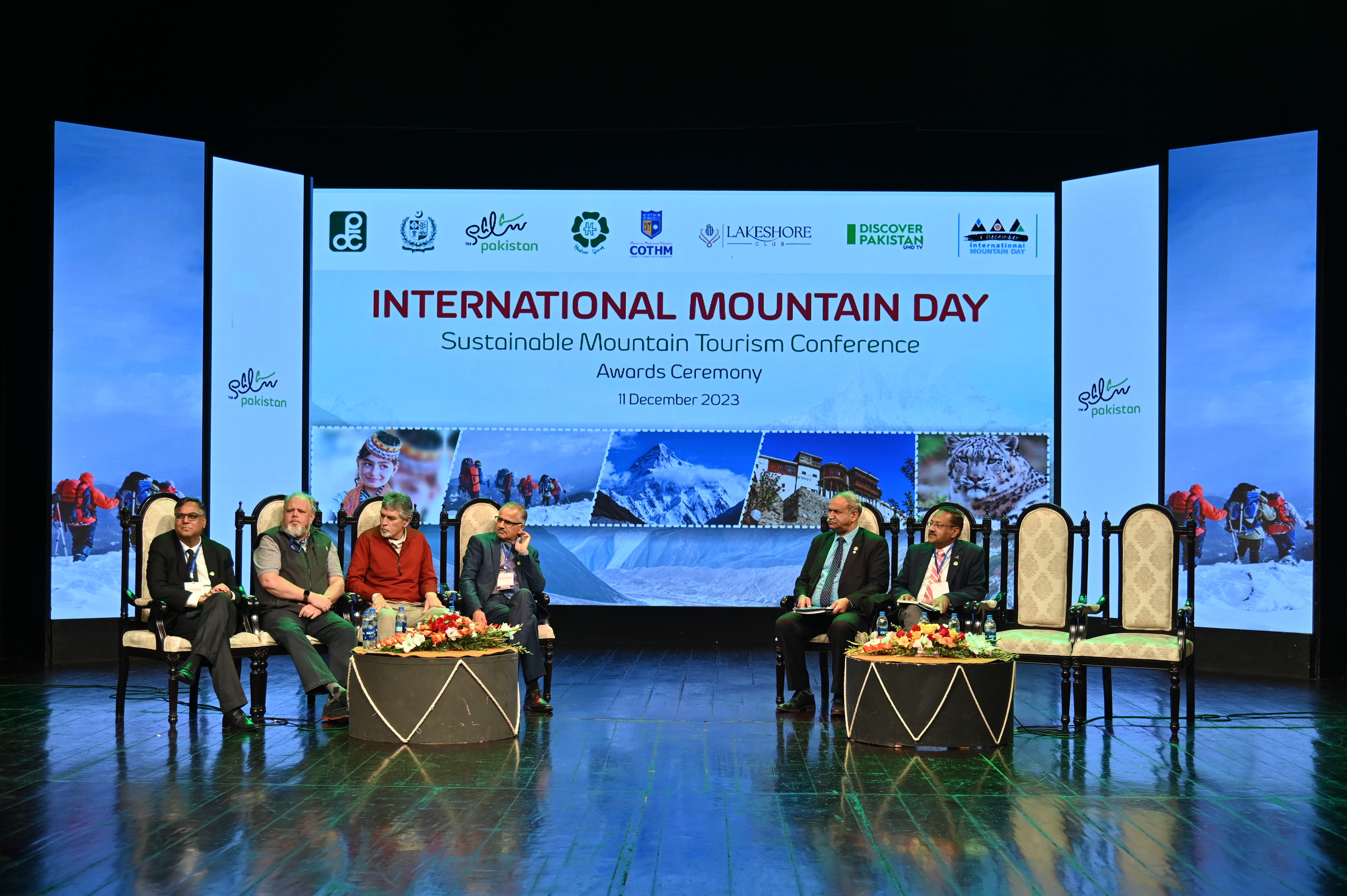 The speakers at the award distribution ceremony on  International Mountain Day at PNCA