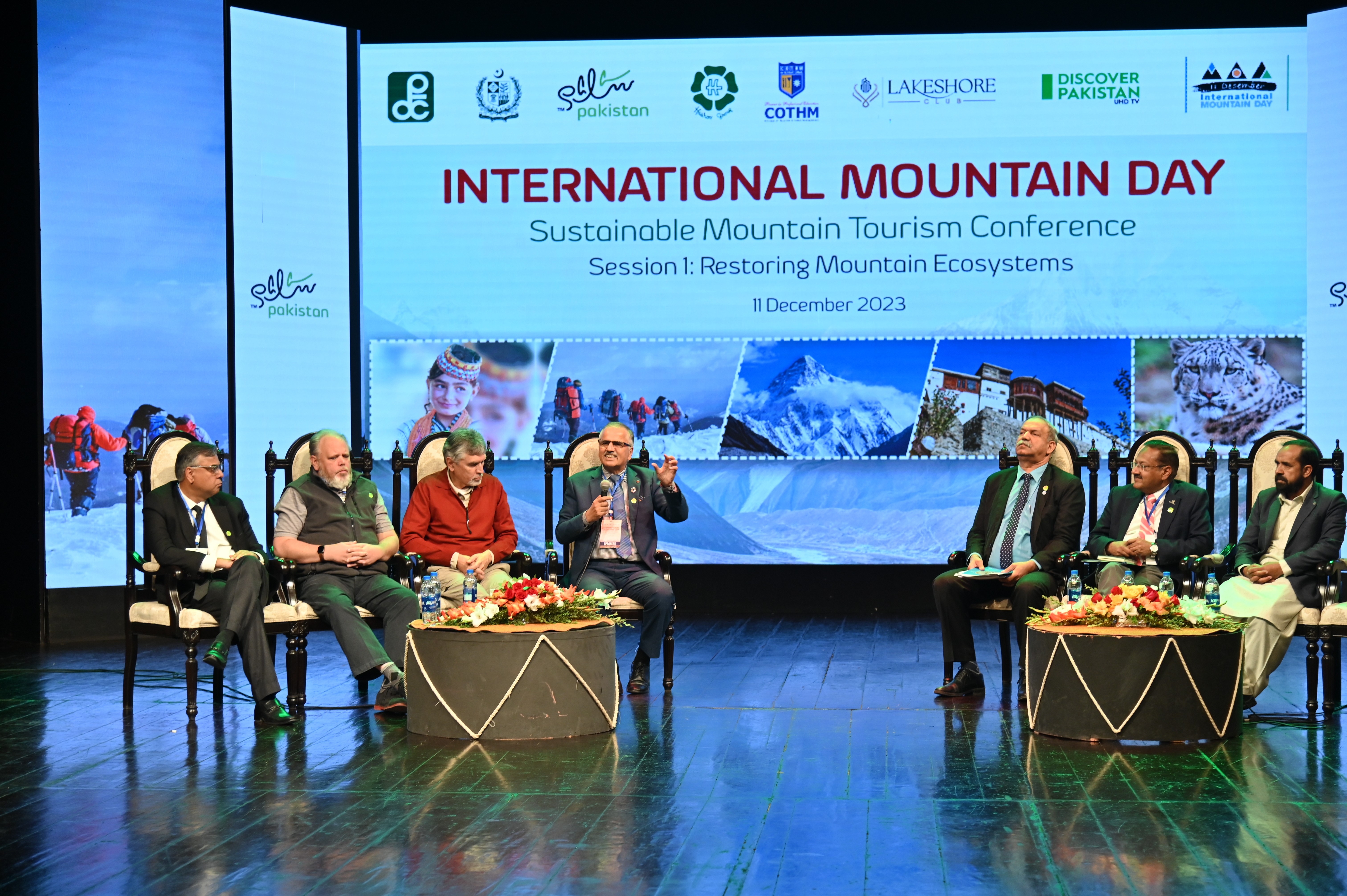 The speakers at the award distribution ceremony on  International Mountain Day at PNCA