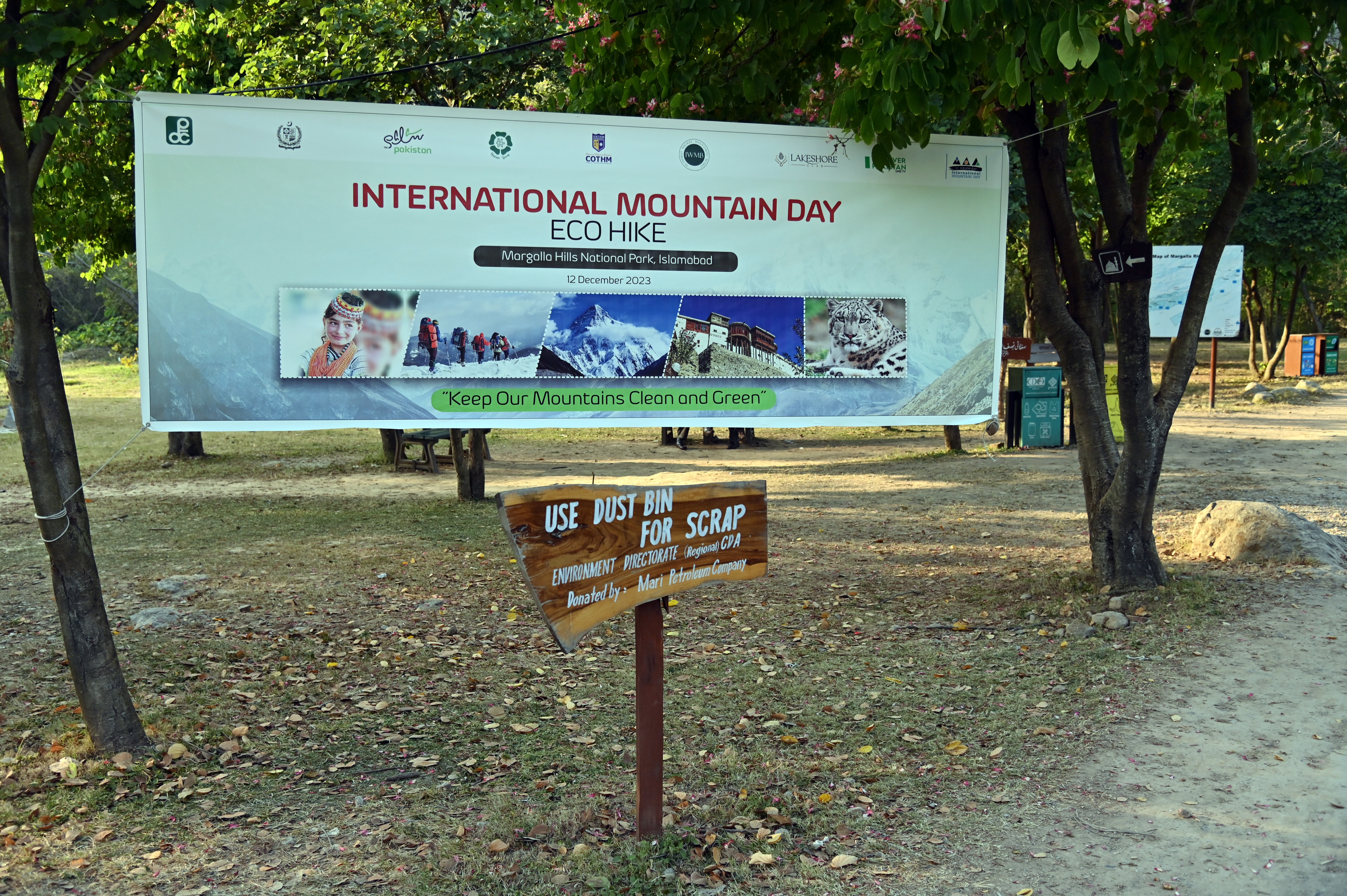 A banner of International Mountain Day