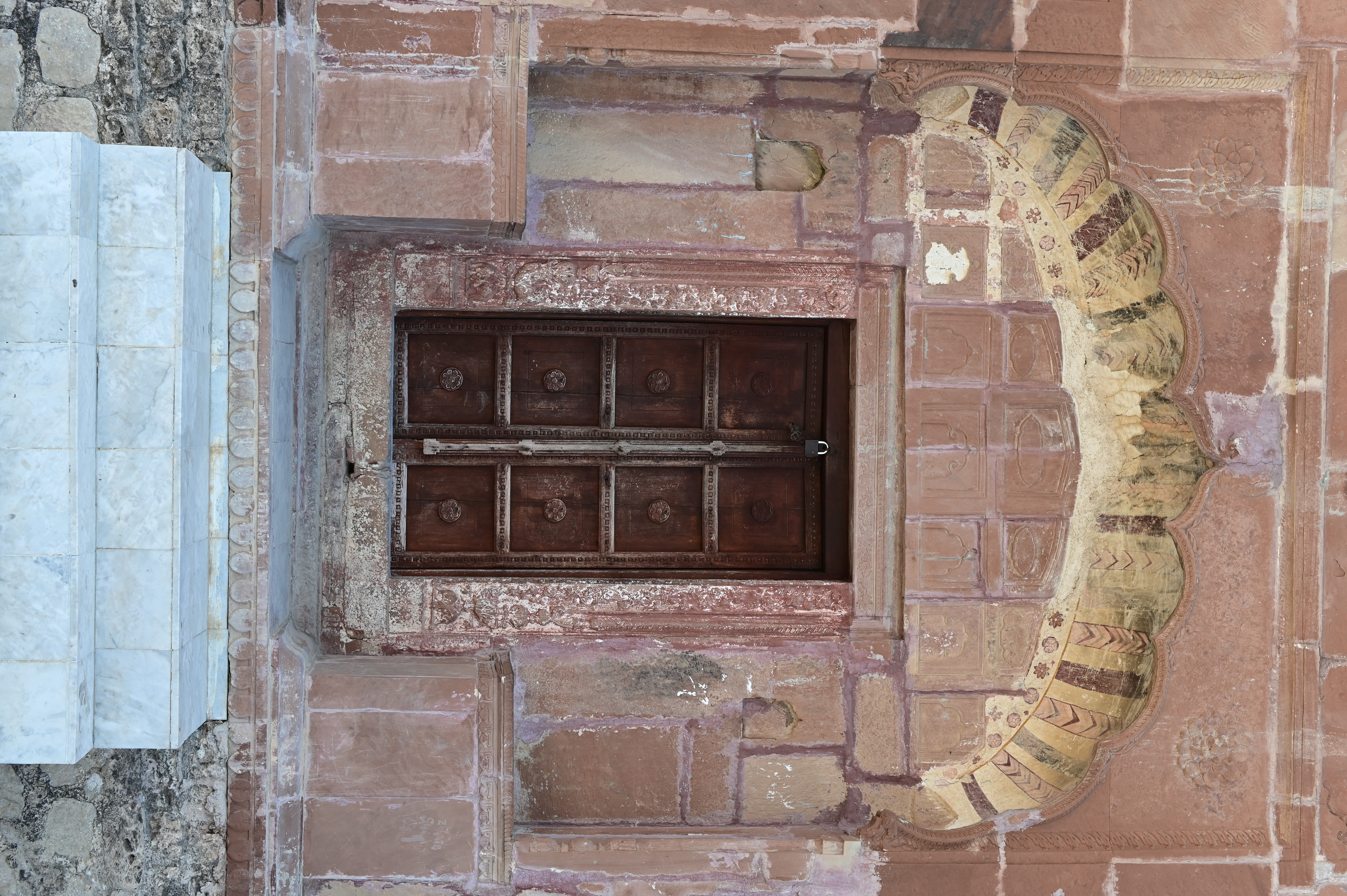 The  wooden door at Katas Raj Temple  connecting one temple to another