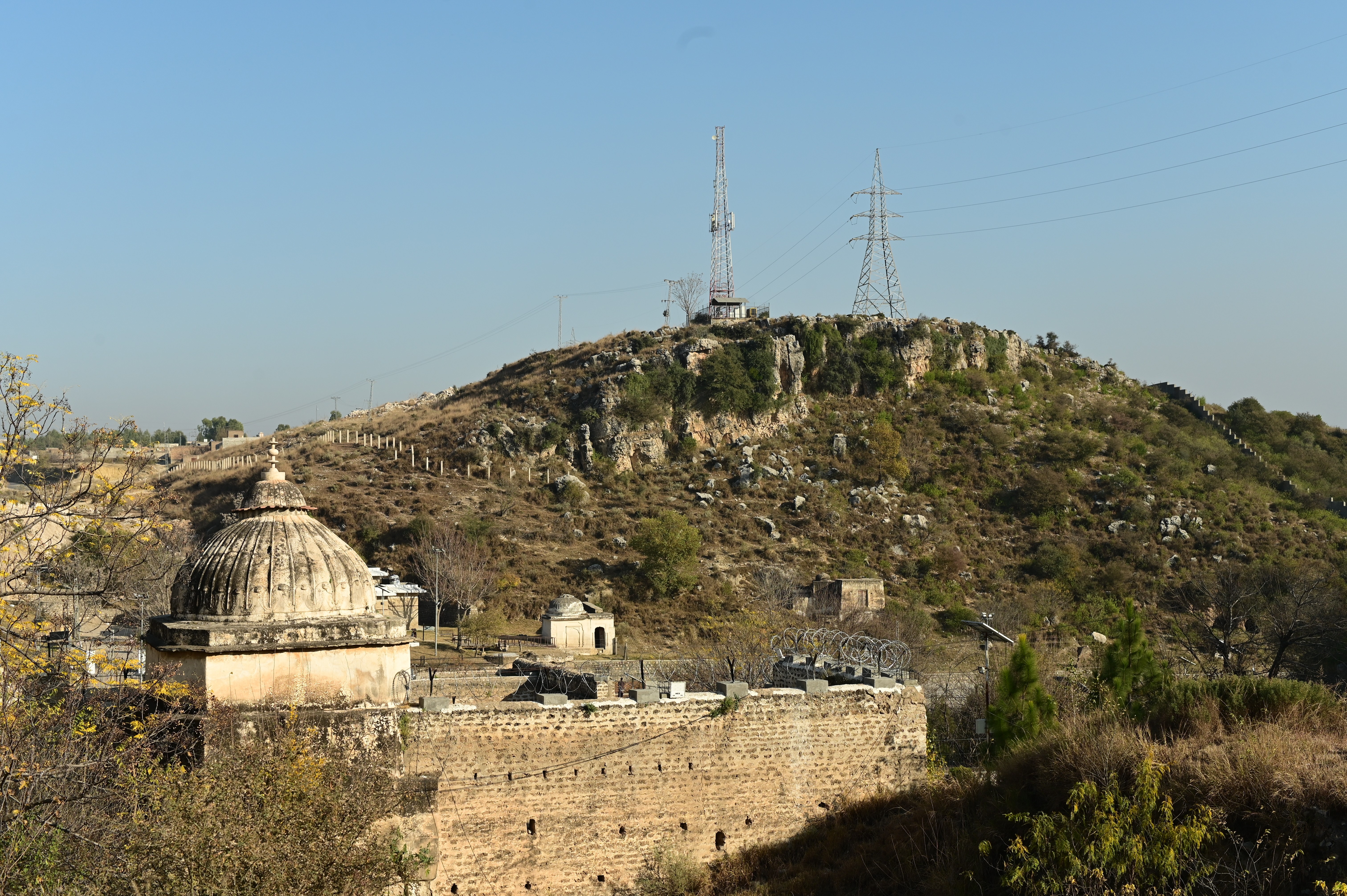 The arial view of Katas Raj Temple