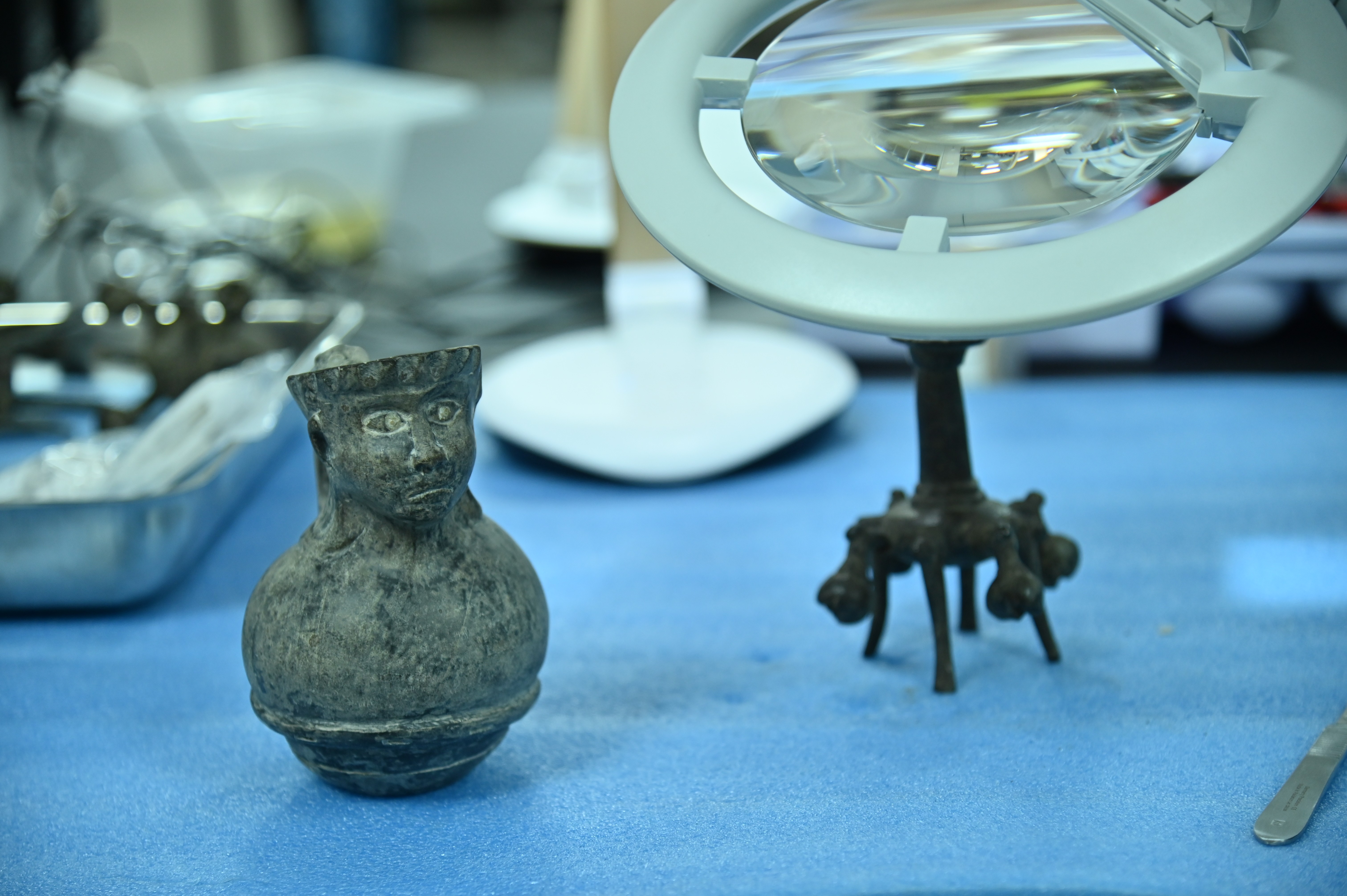 The captivating glimpse of the Artifact under conservation process