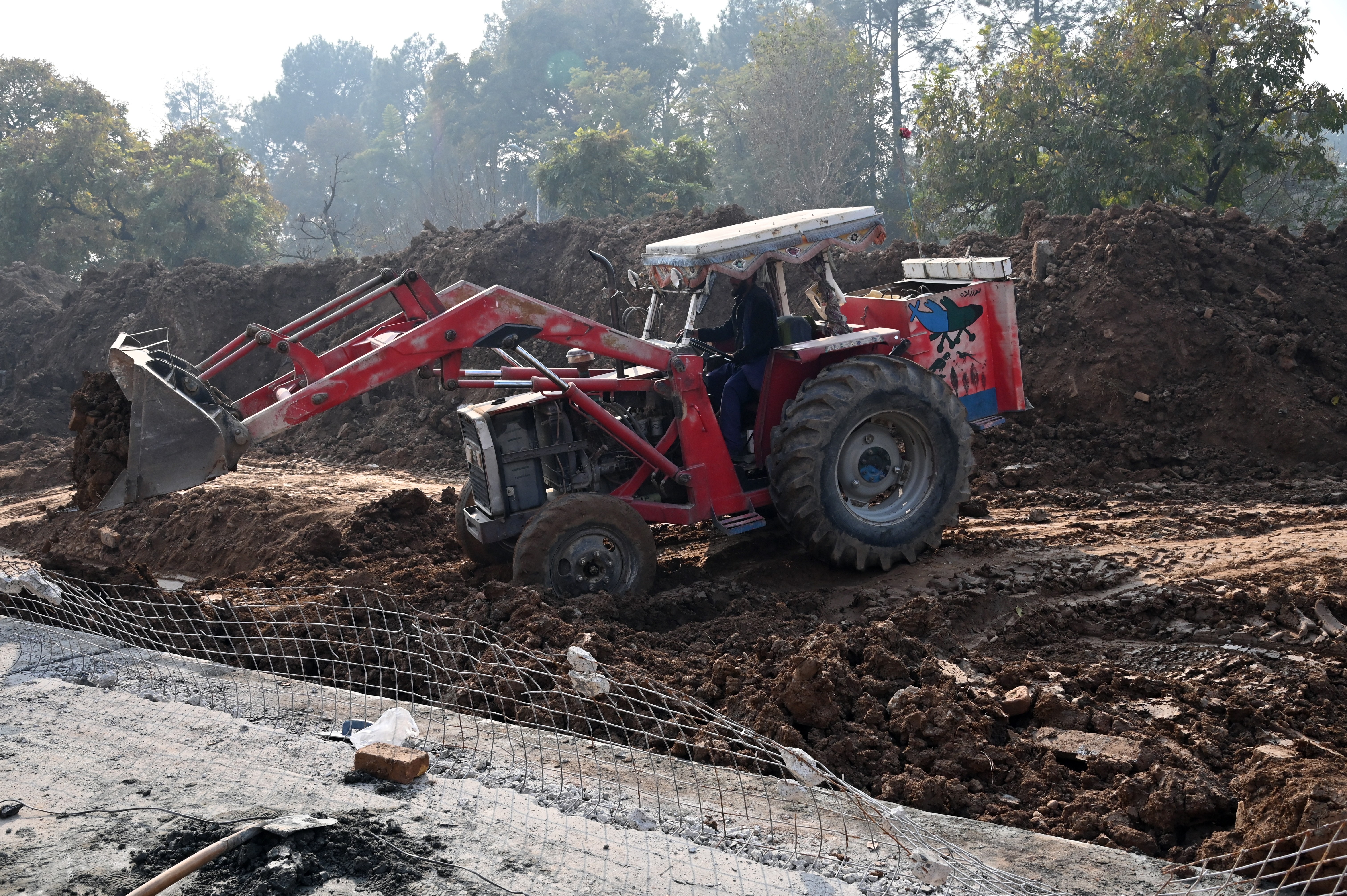 The Front End Loader at the construction site