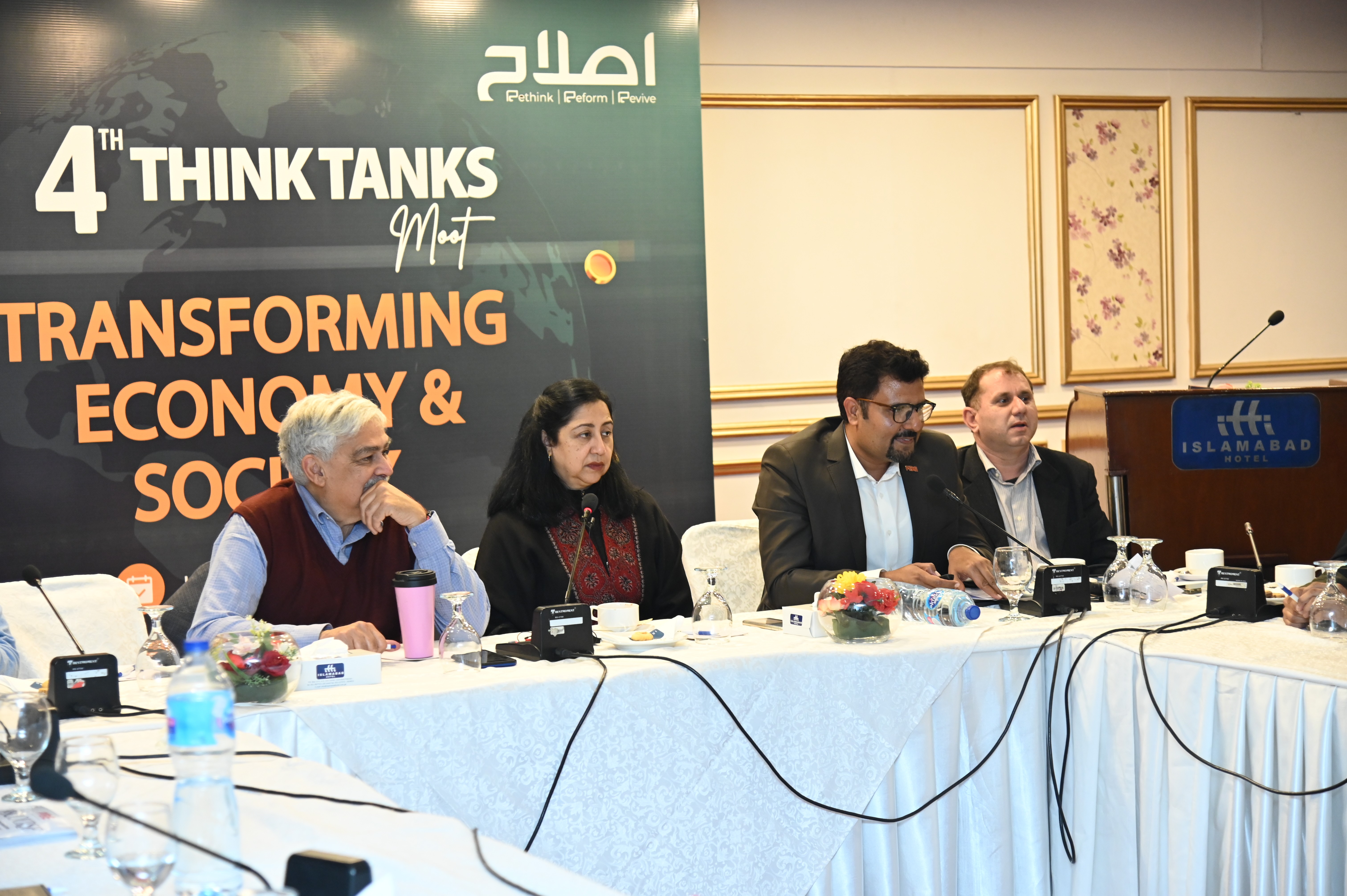 The Panelists from Pakistan Institute of Development Economics - PIDE at the 4th think tank moot, exploring ways to transform our economy and society