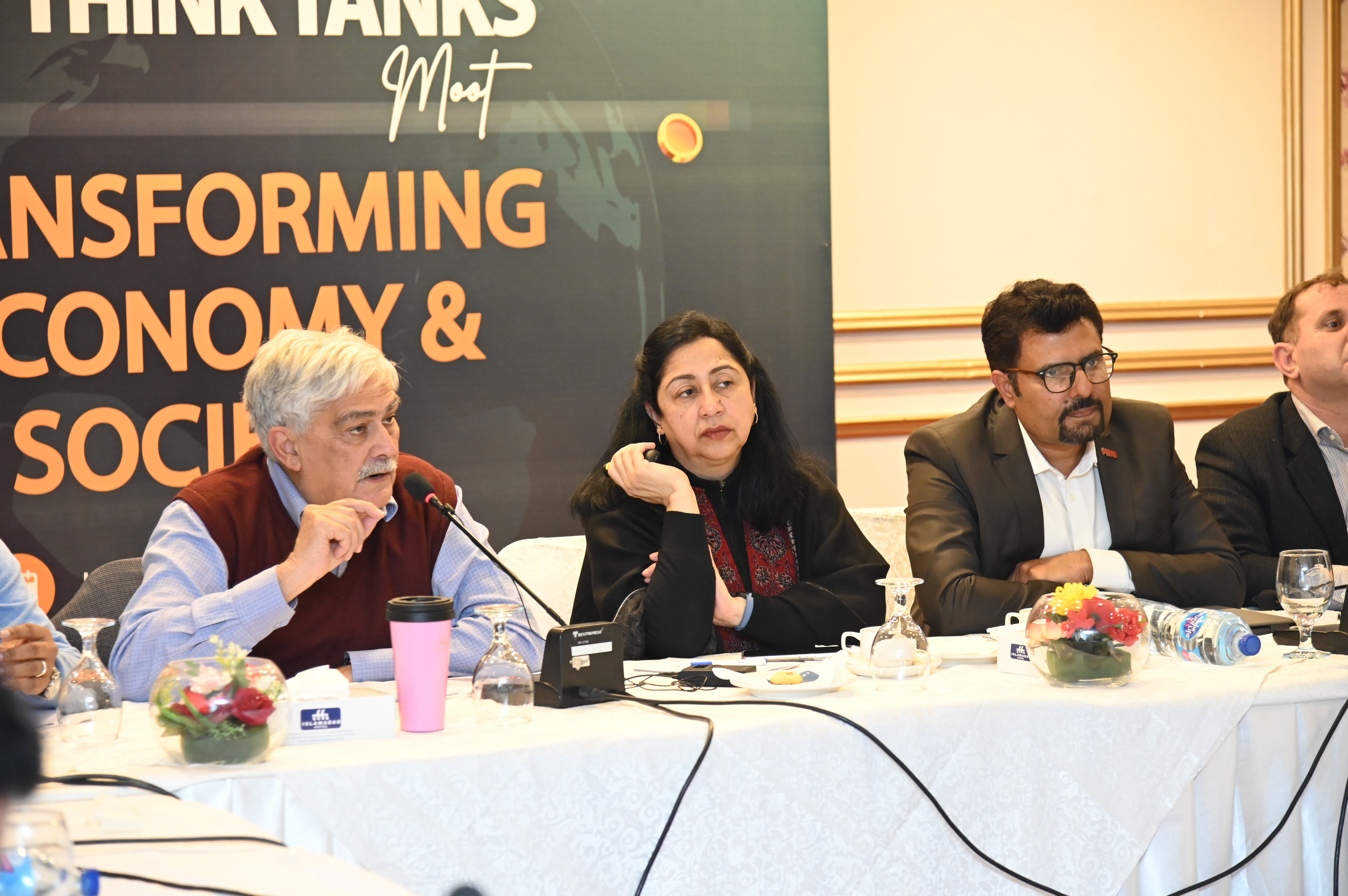 The Penalist group from PIDE comprising of Dr Nadeem Ul Haq, Vice-Chancellor, PIDE and  Dr Durr-e-Nayab, Joint Director/Pro Vice Chancellor at PIDE