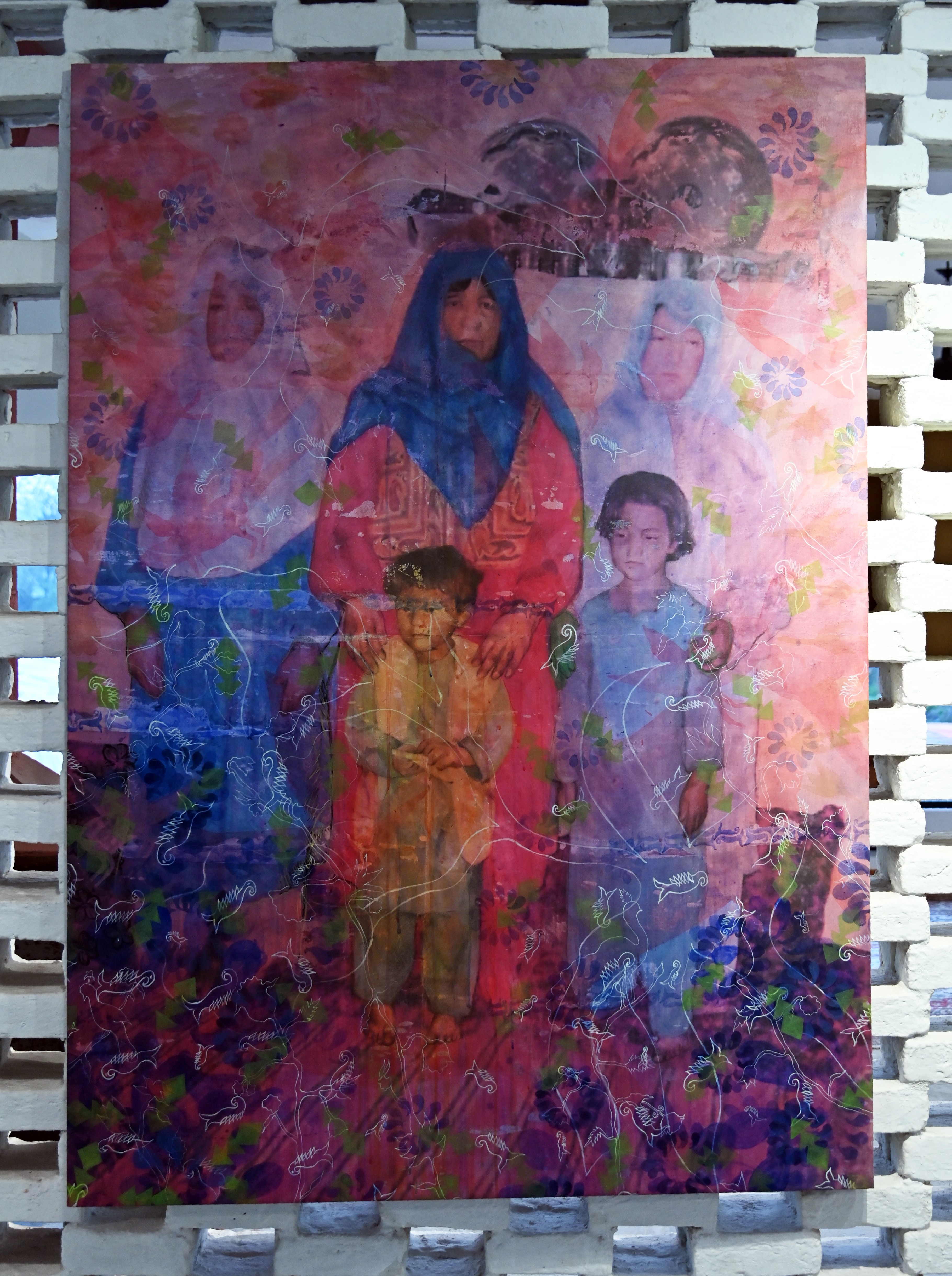 A Family photo displayed as a beautiful masterpiece of art at PNCA at the event of Art Exhibition