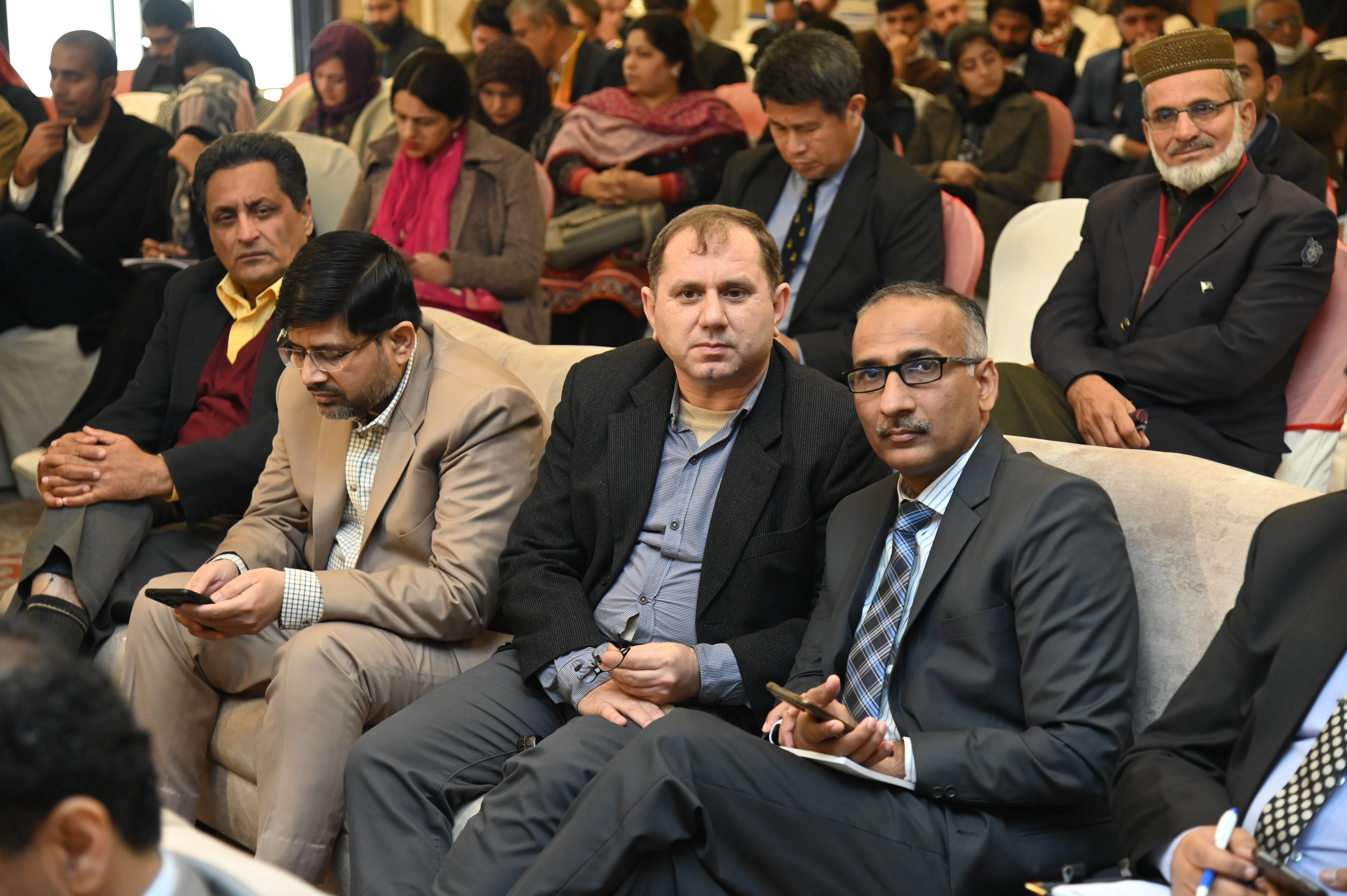 Nasir Iqbal and Shujaat Farooq, Chief of Research at the conference of PIDE Reform Manifesto