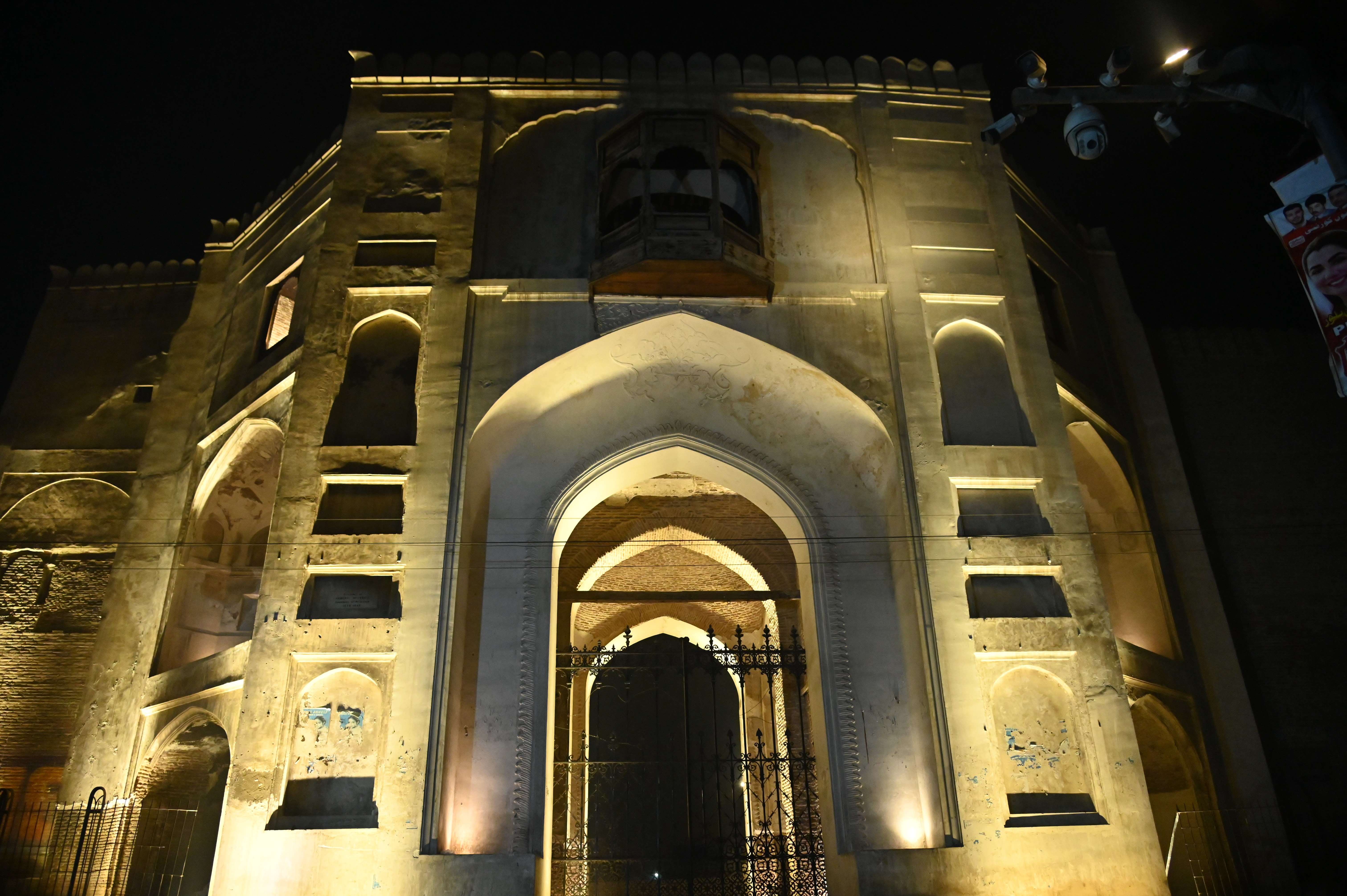 The beautiful view of Western gate of Gor Khatri at night,  also known as Avitabile pavilion since he converted the site into the residence and official headquarters