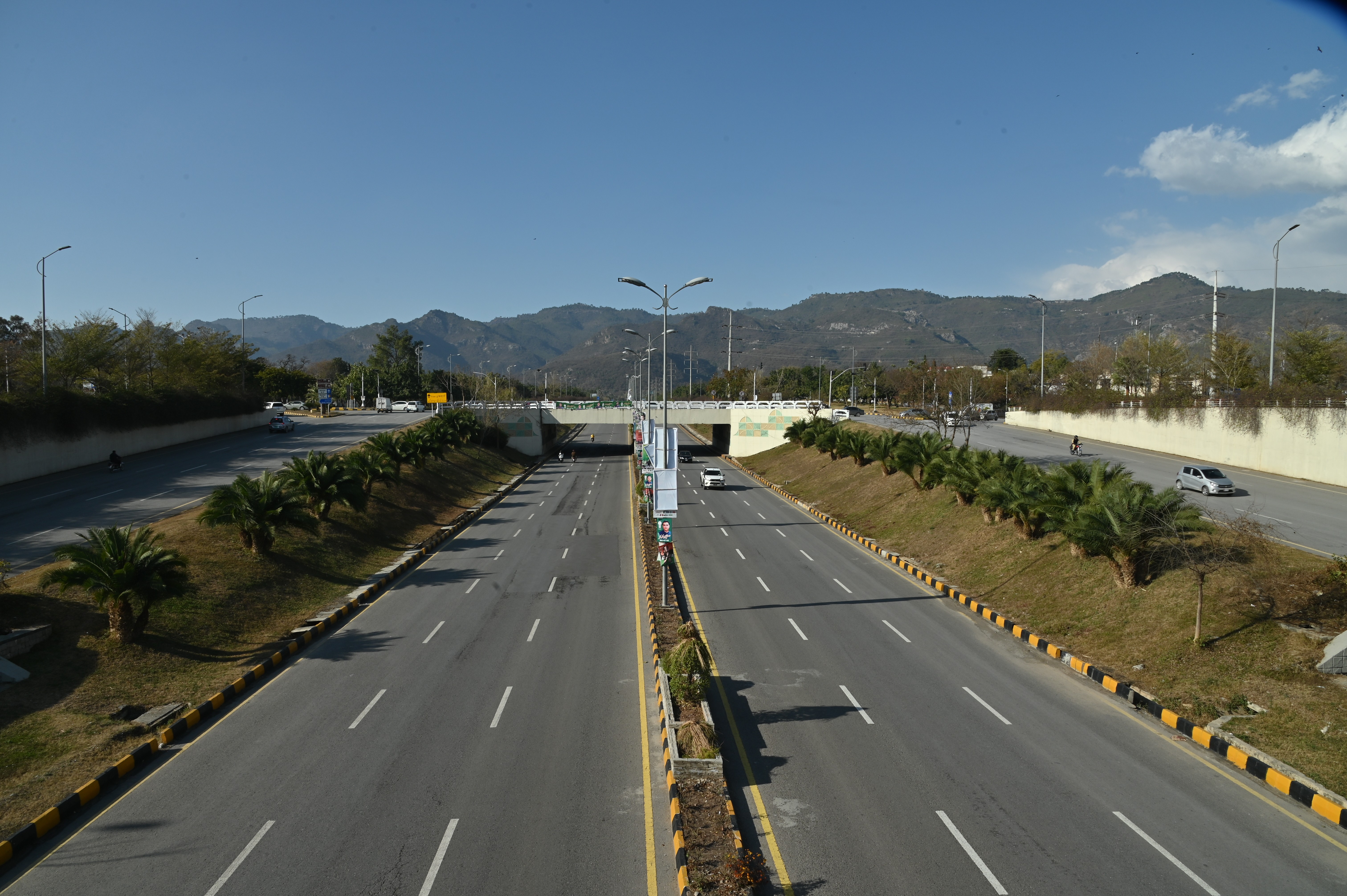 A beautiful view of Margalla hills from 7th avenue