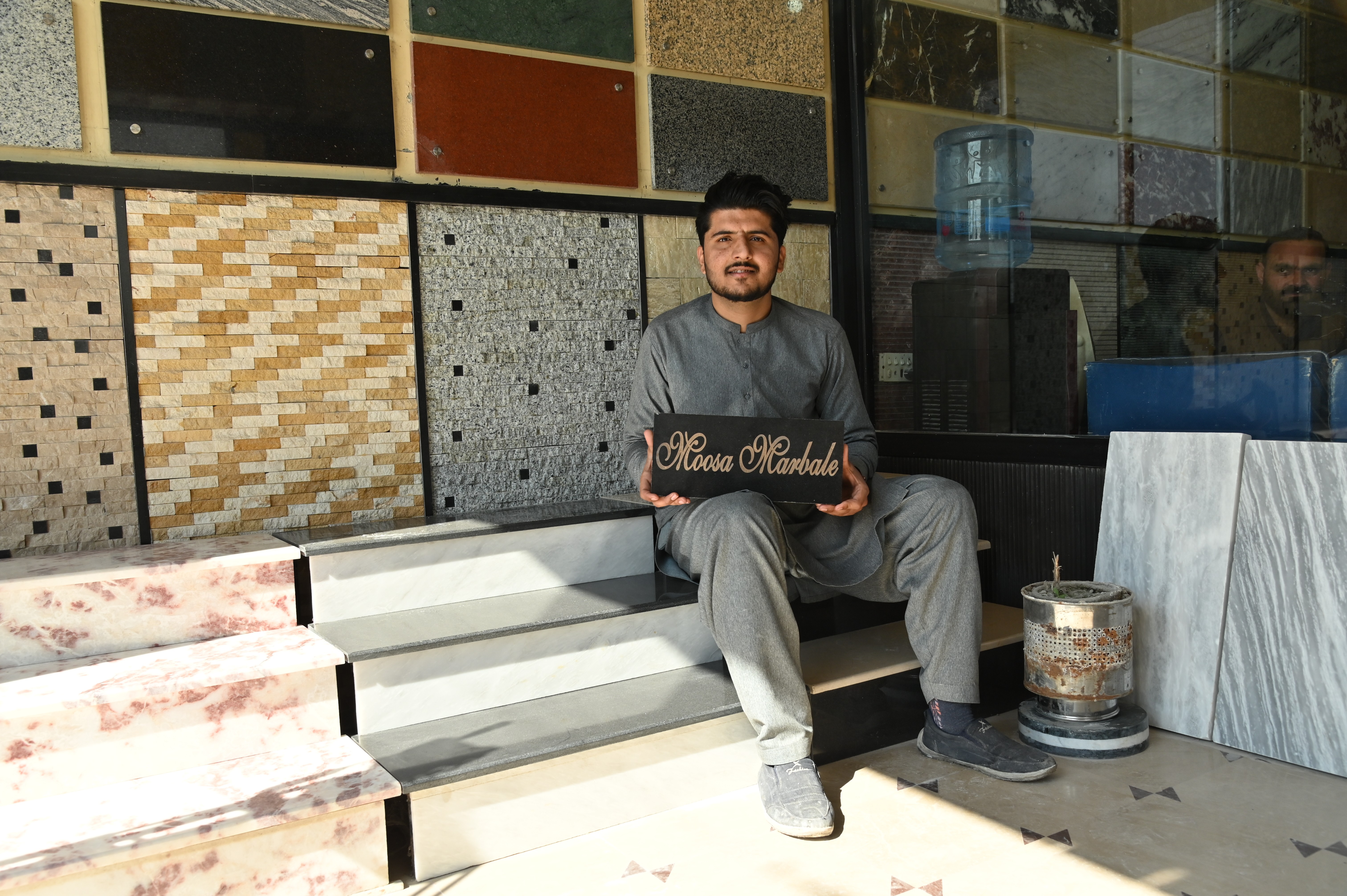 Moosa marbale shop comprising of variety of marble