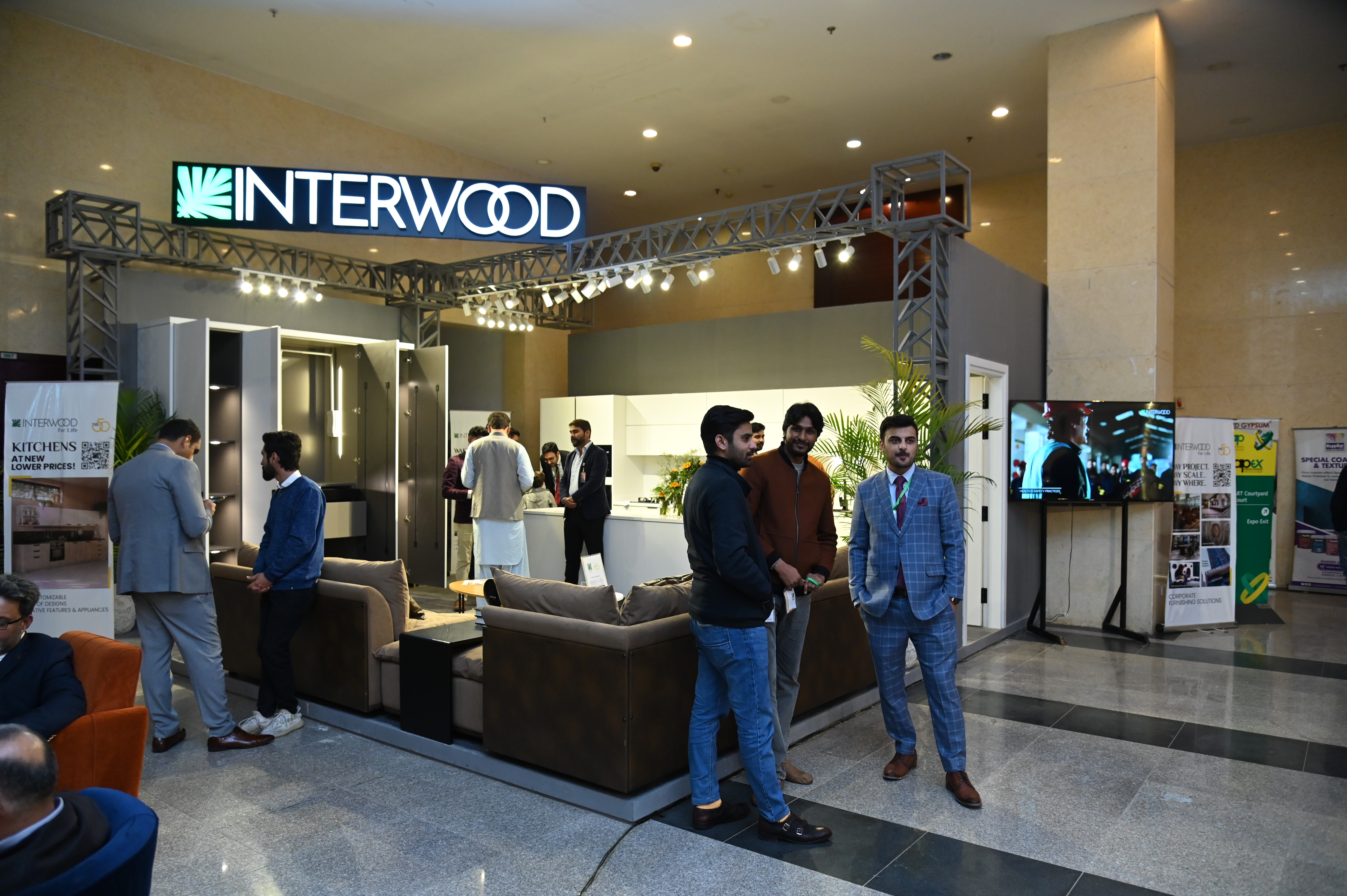 The InterWood section busy during the exhibition