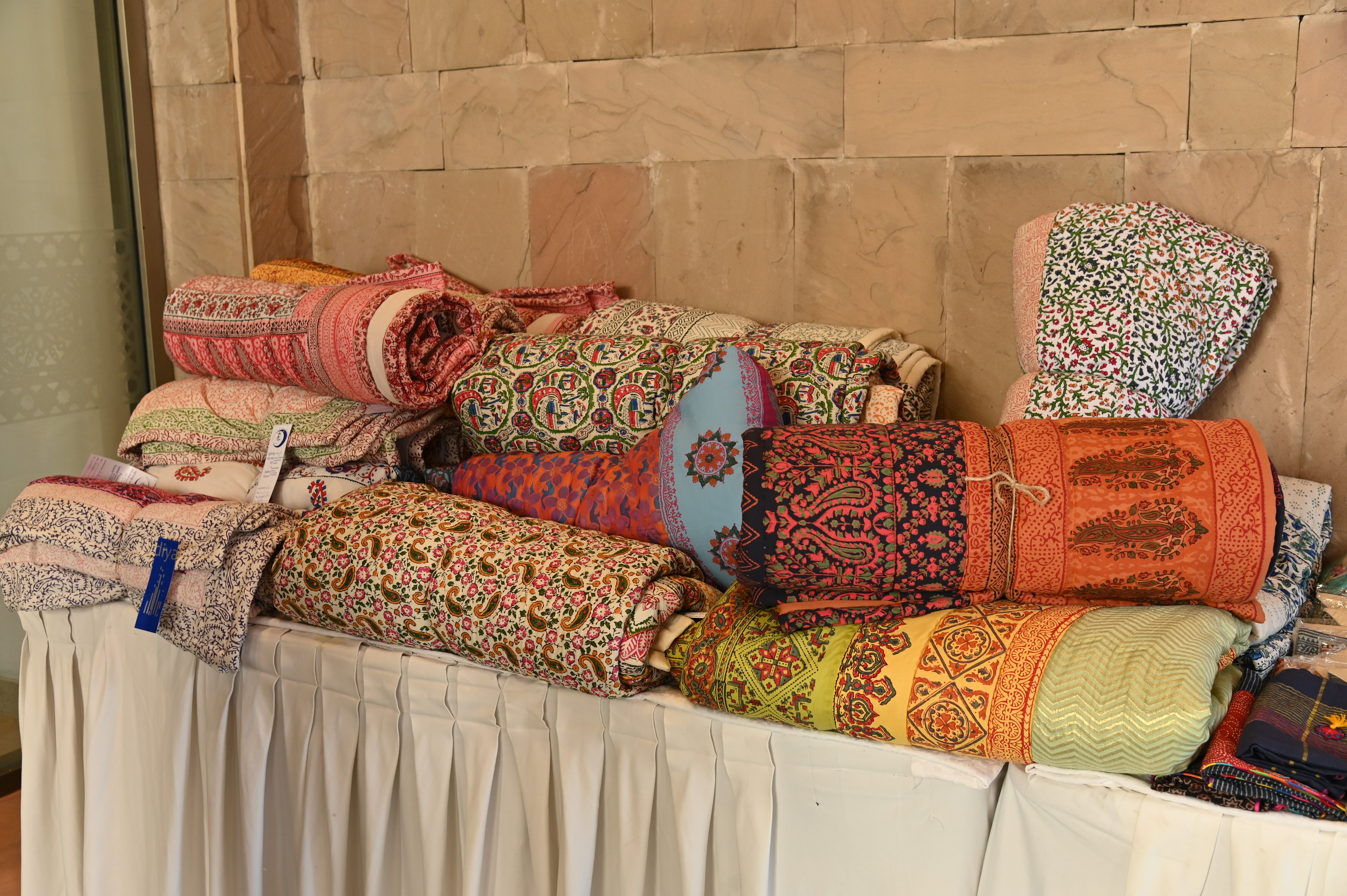The handmade mattresses at the Crafts Festival