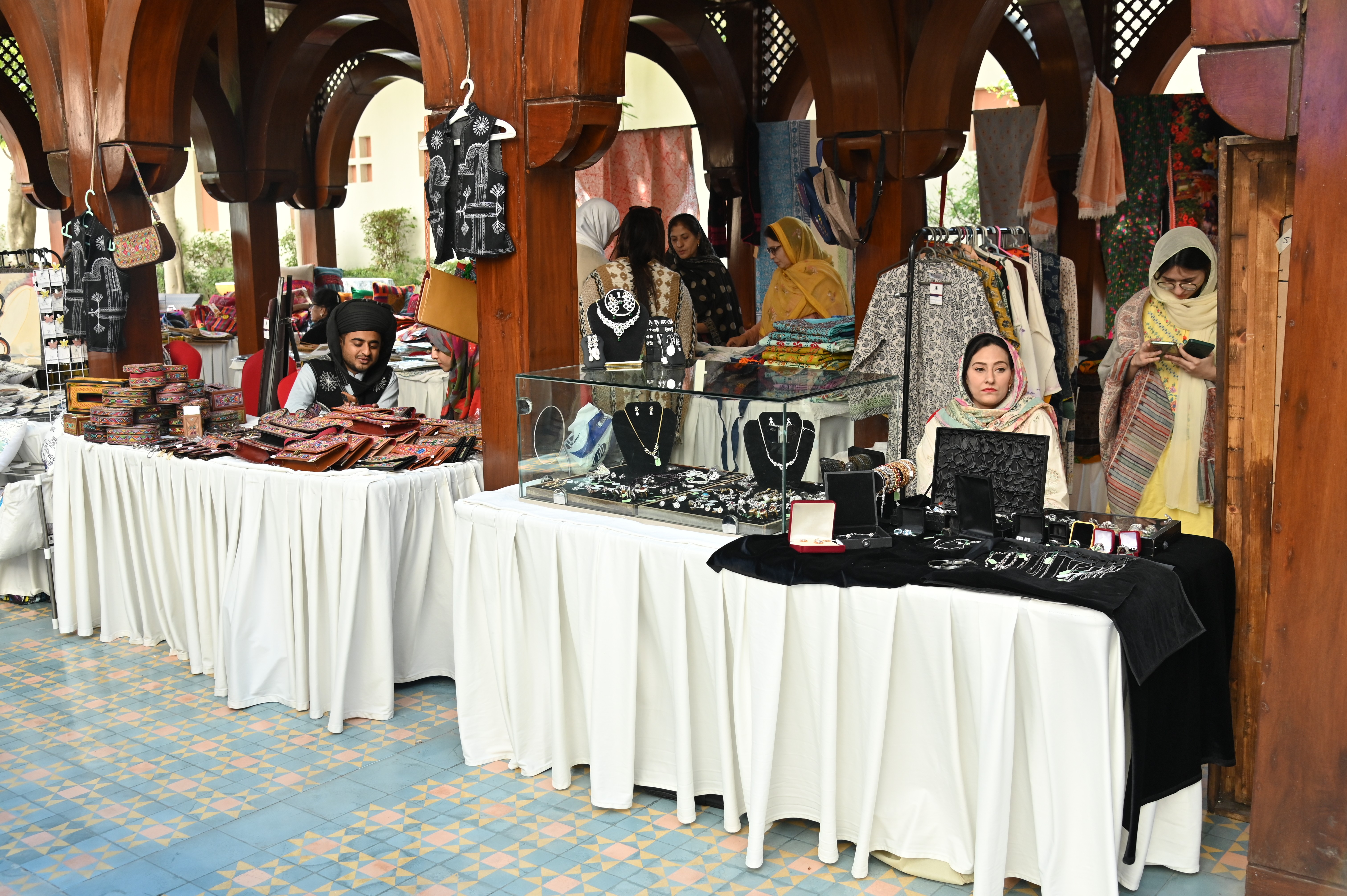 Various stalls at the Crafts Festival