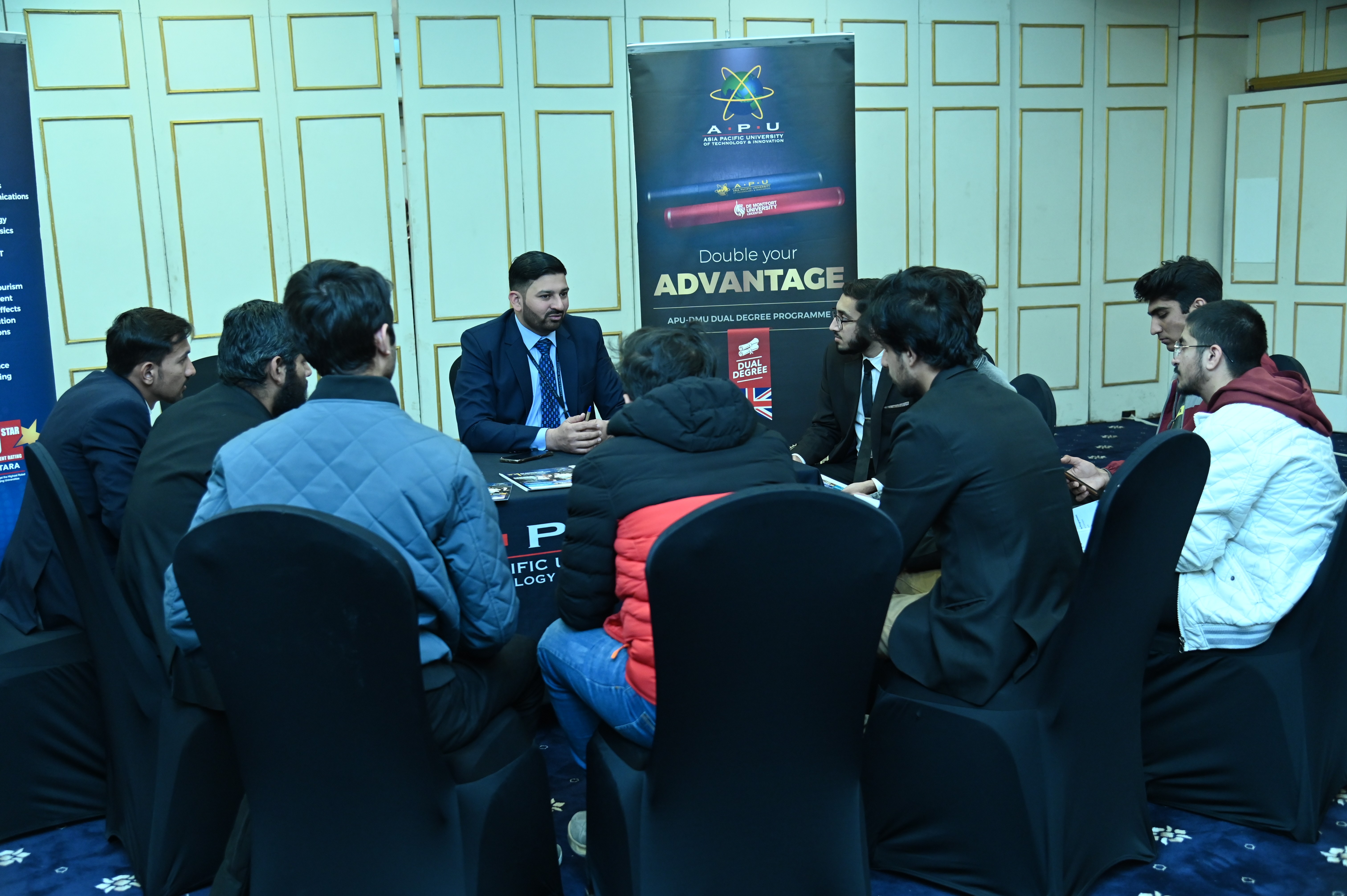 The Asia Pacific University briefing students during the International Education Expo 2024