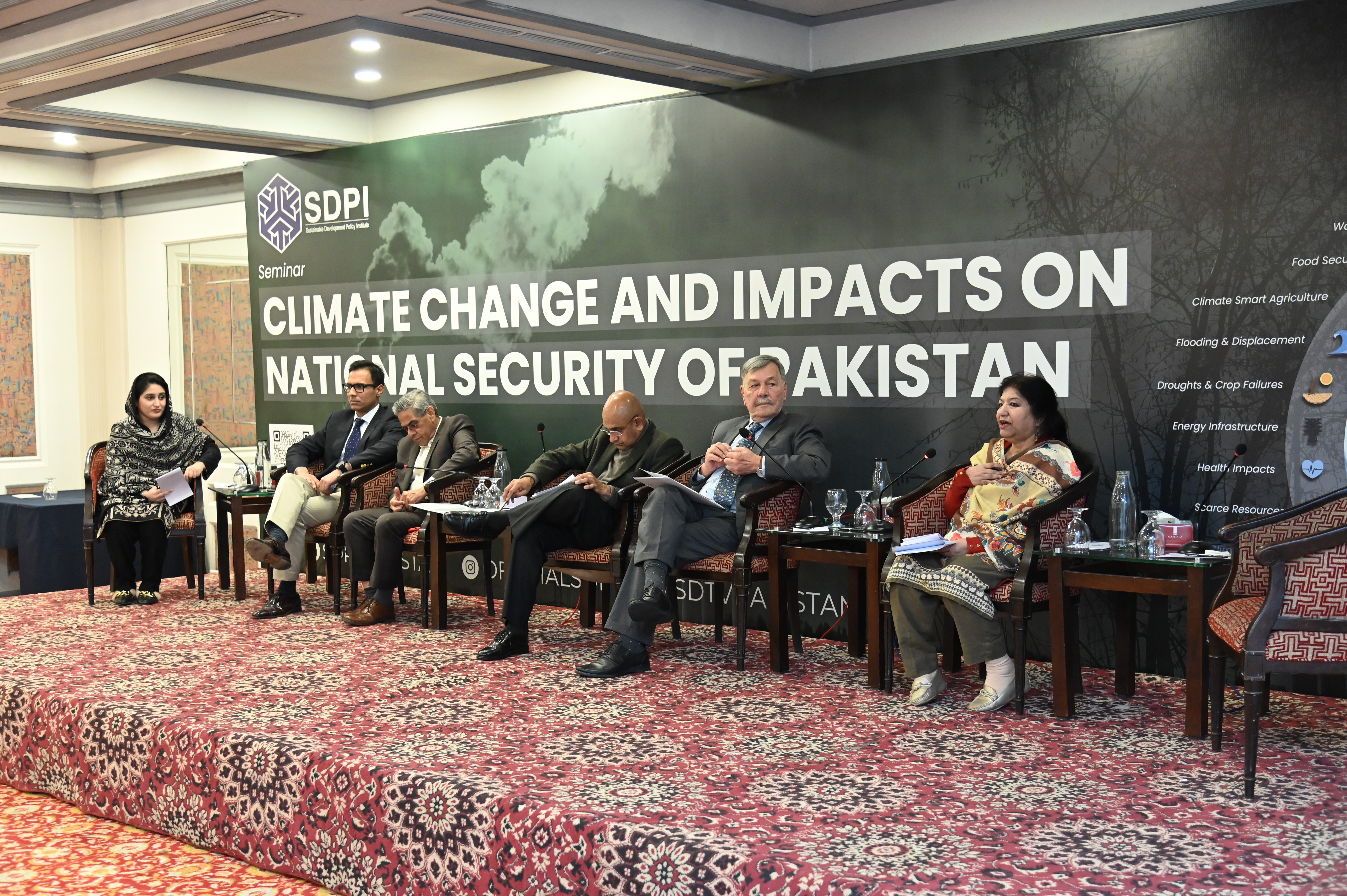 A panel discussion during the Seminar on Climate Change