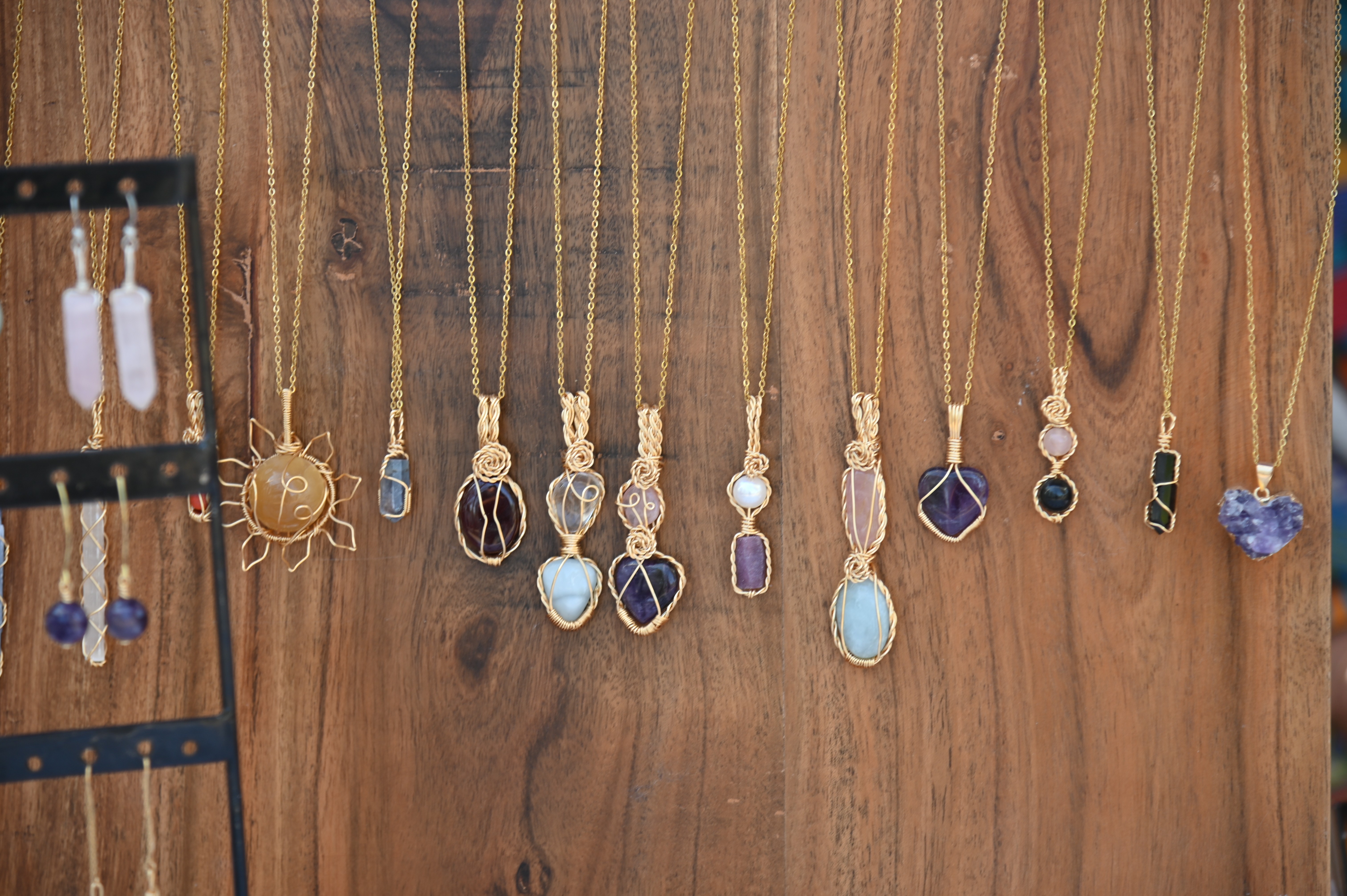 Beautiful pendants made of stones