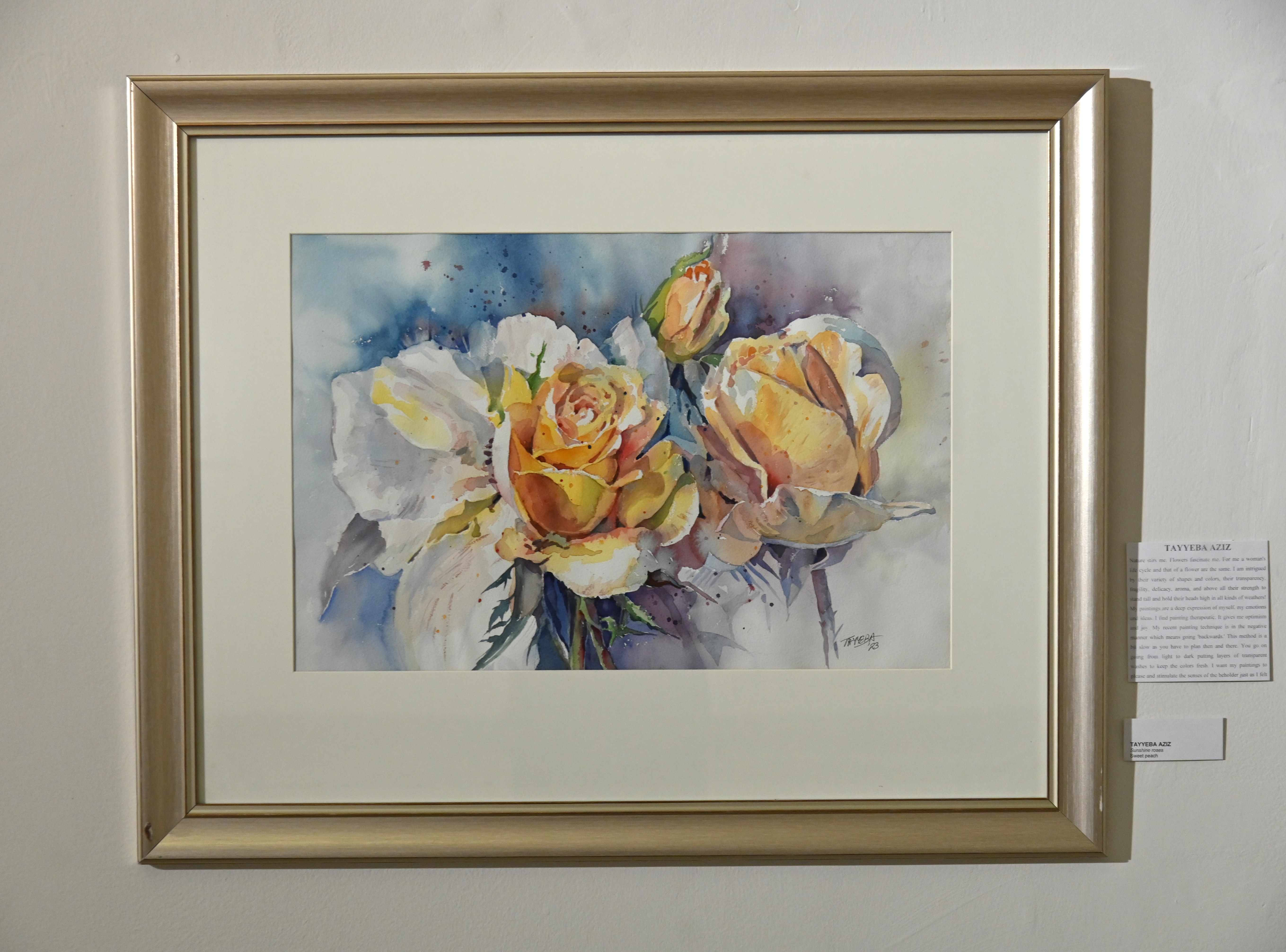 The painting of sunshine roses