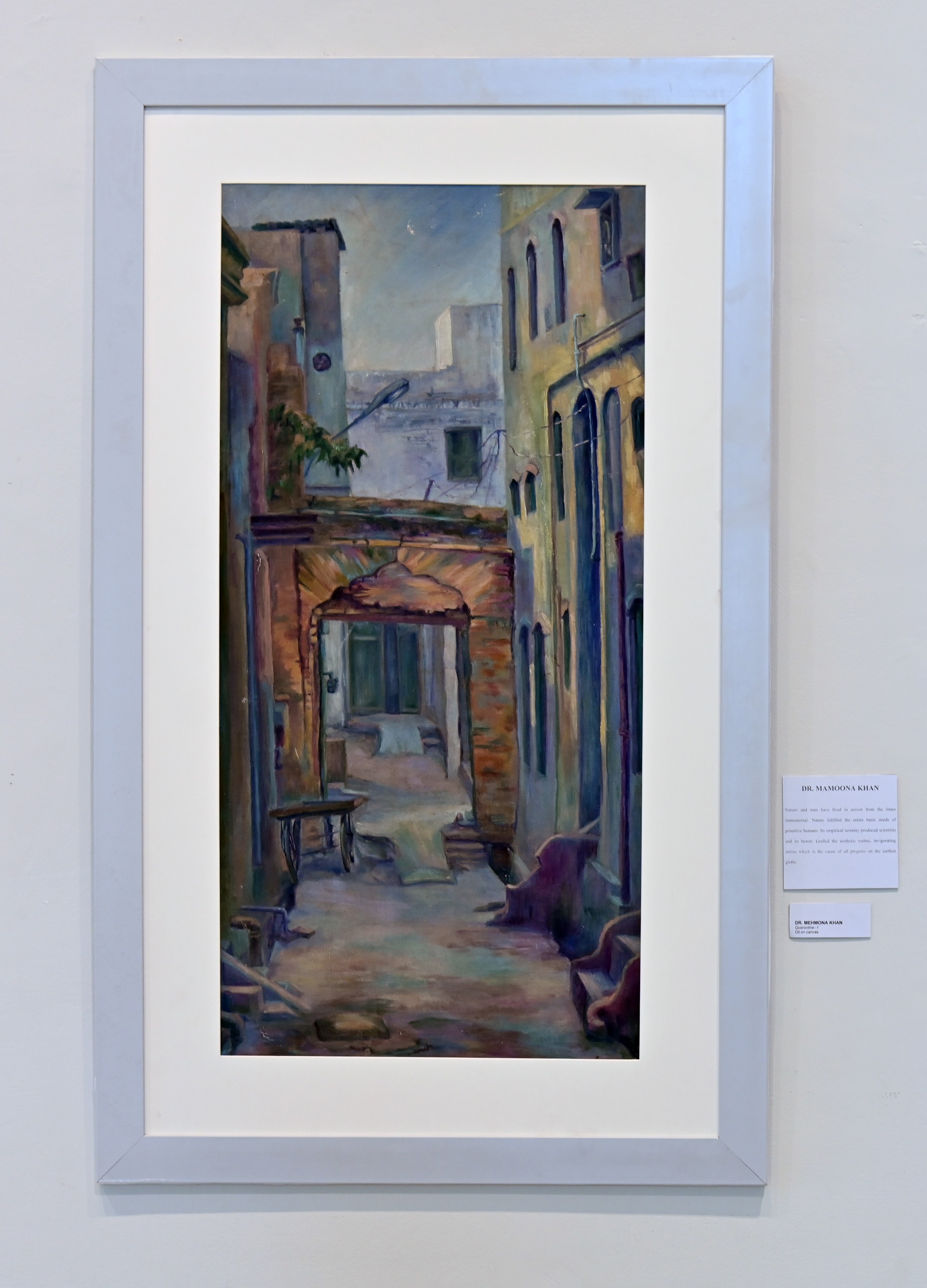 The painting showing the empty street