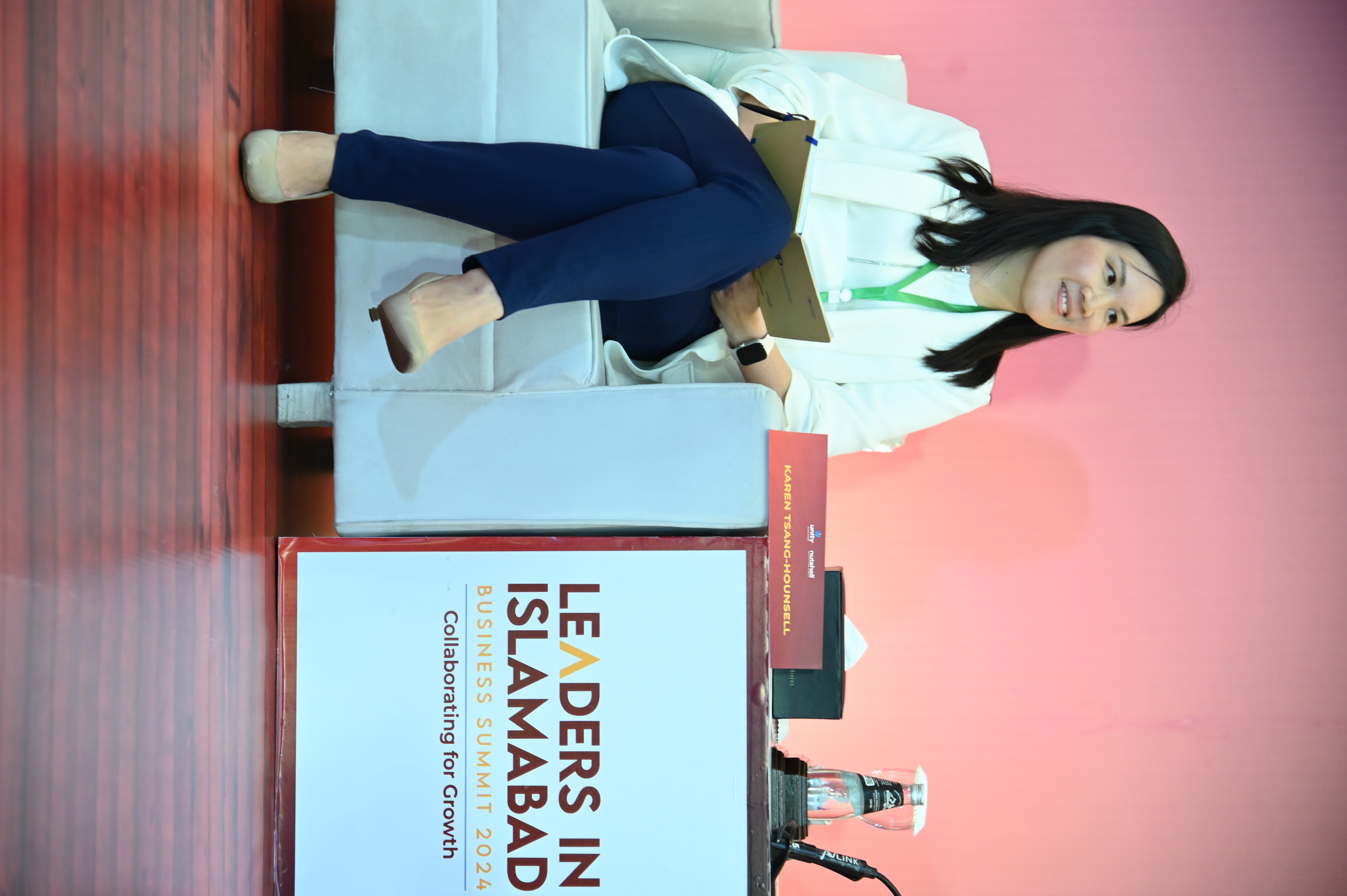 Ms Karen Tsang Hounsell, head of business development at the business summit 2024