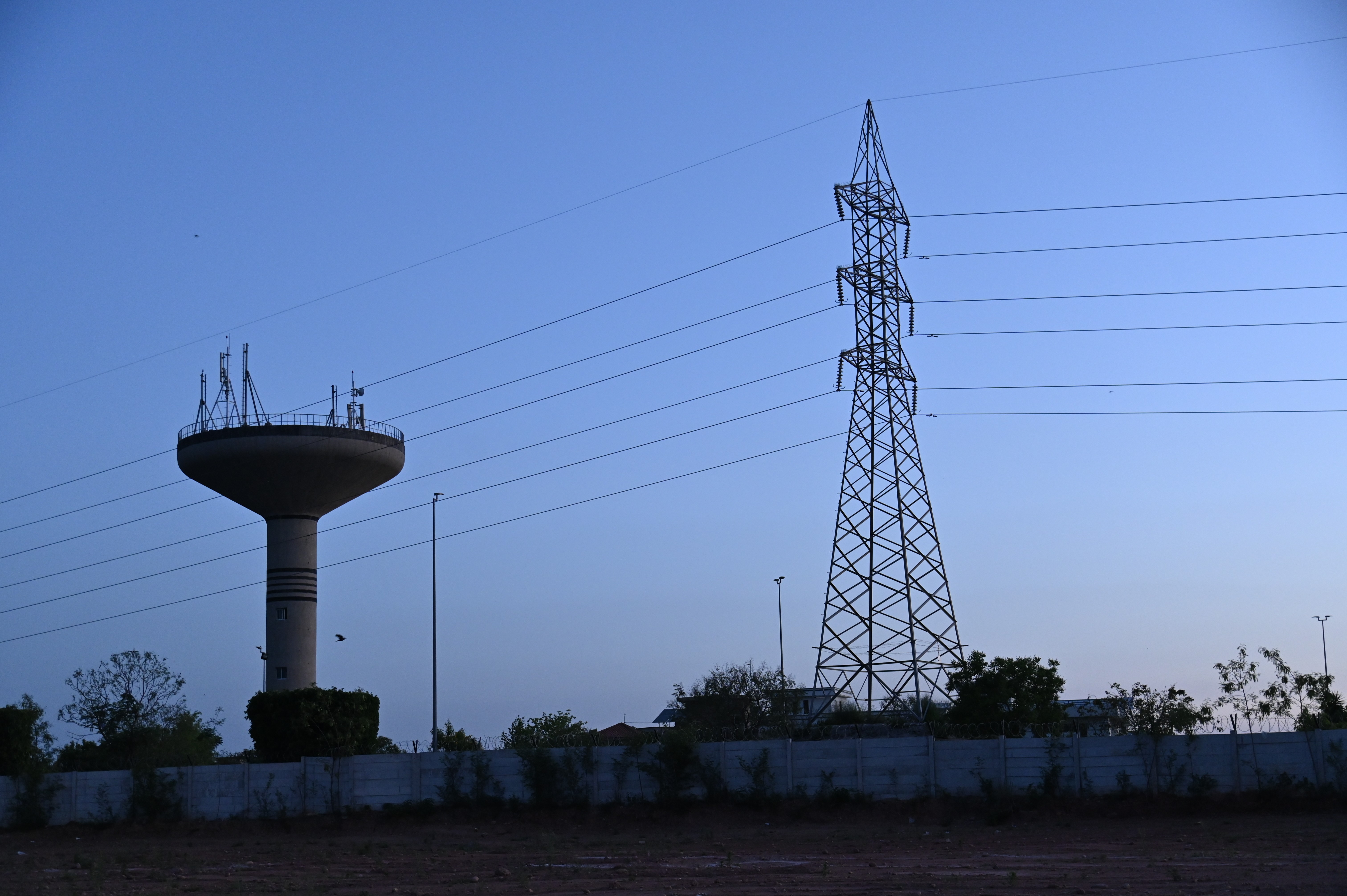 The electricity pole