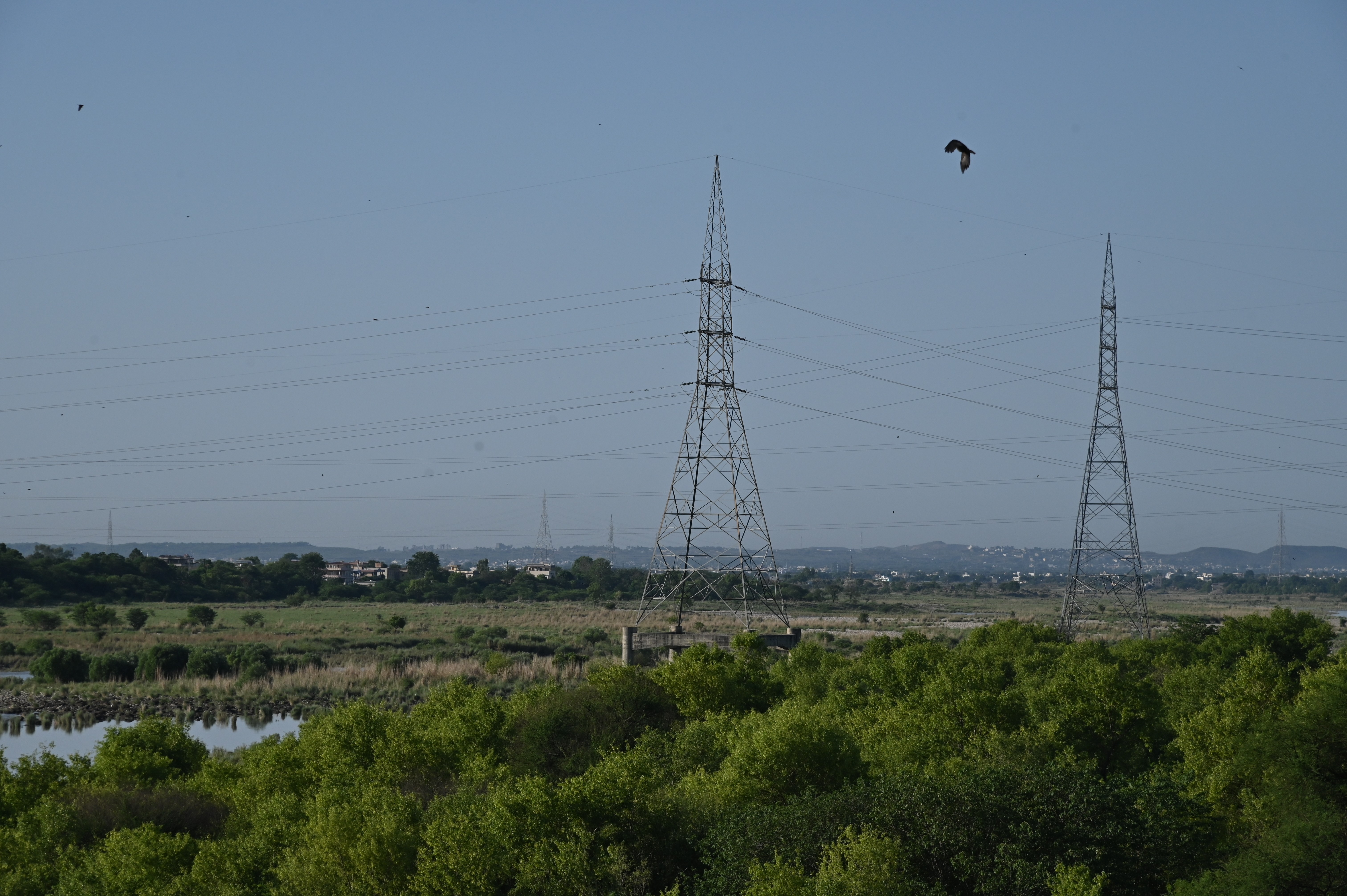 The electricity pole