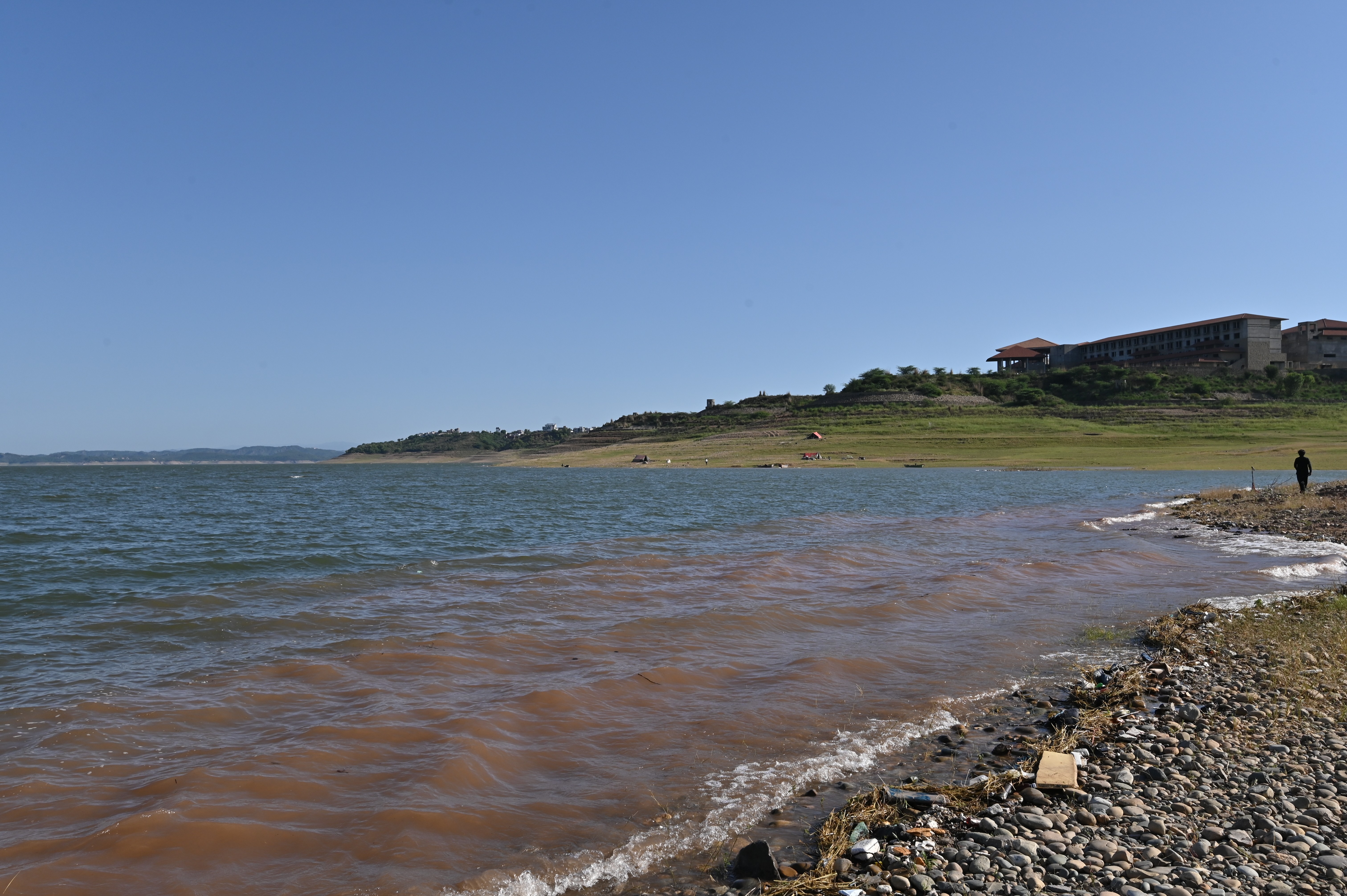 Two different shades of water