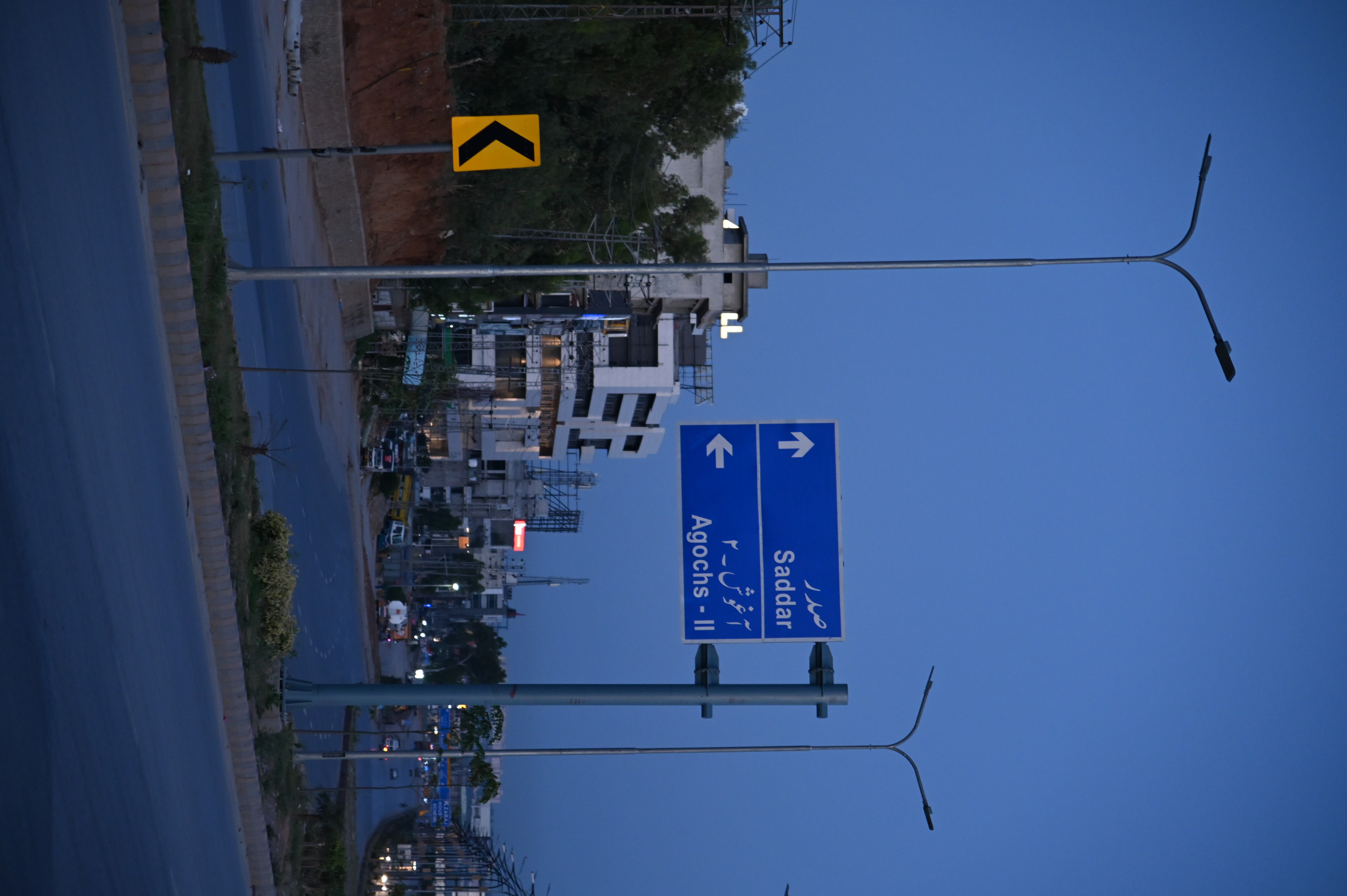 The direction sign board of Saddar