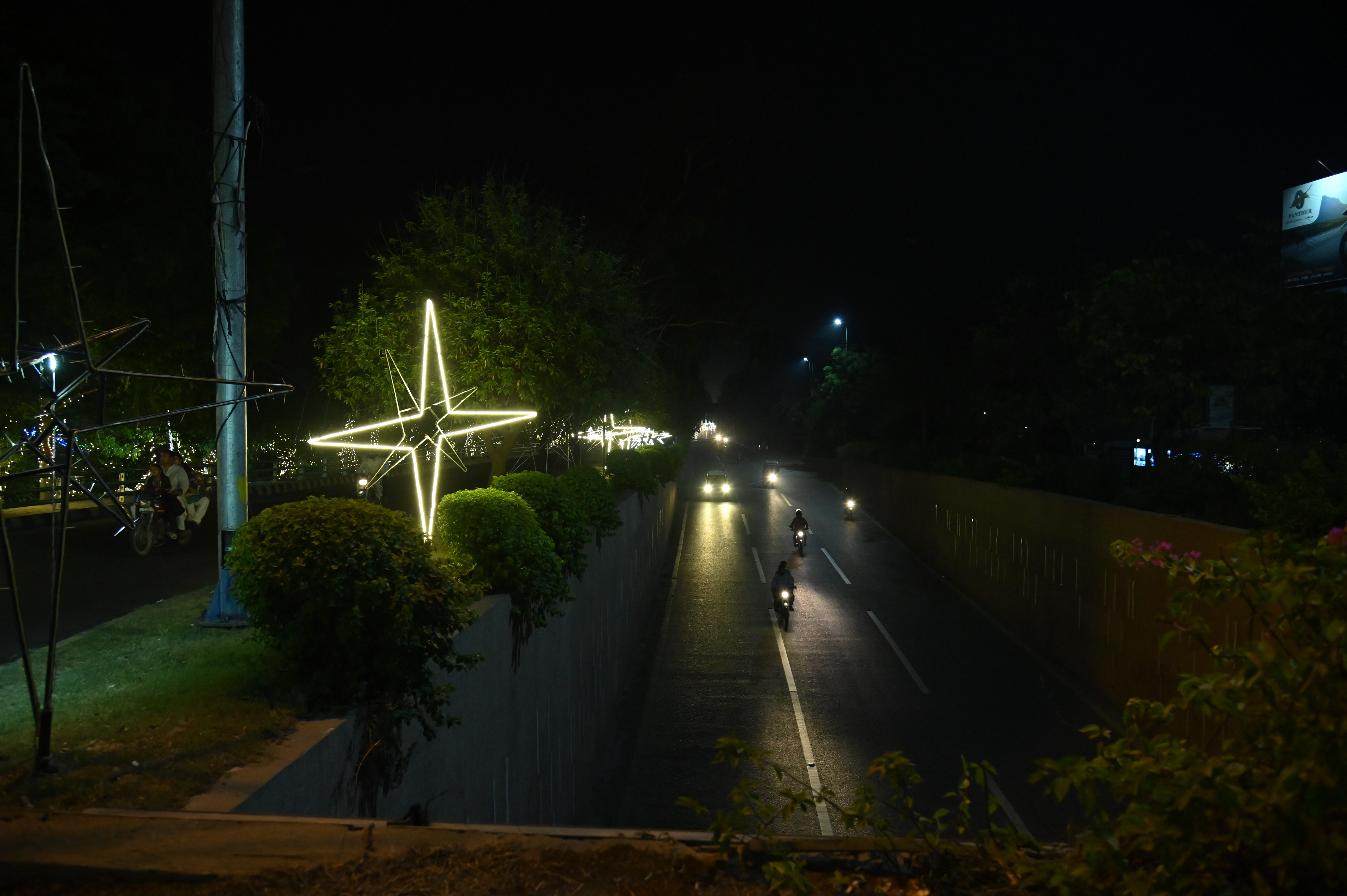 The night view of Lahore