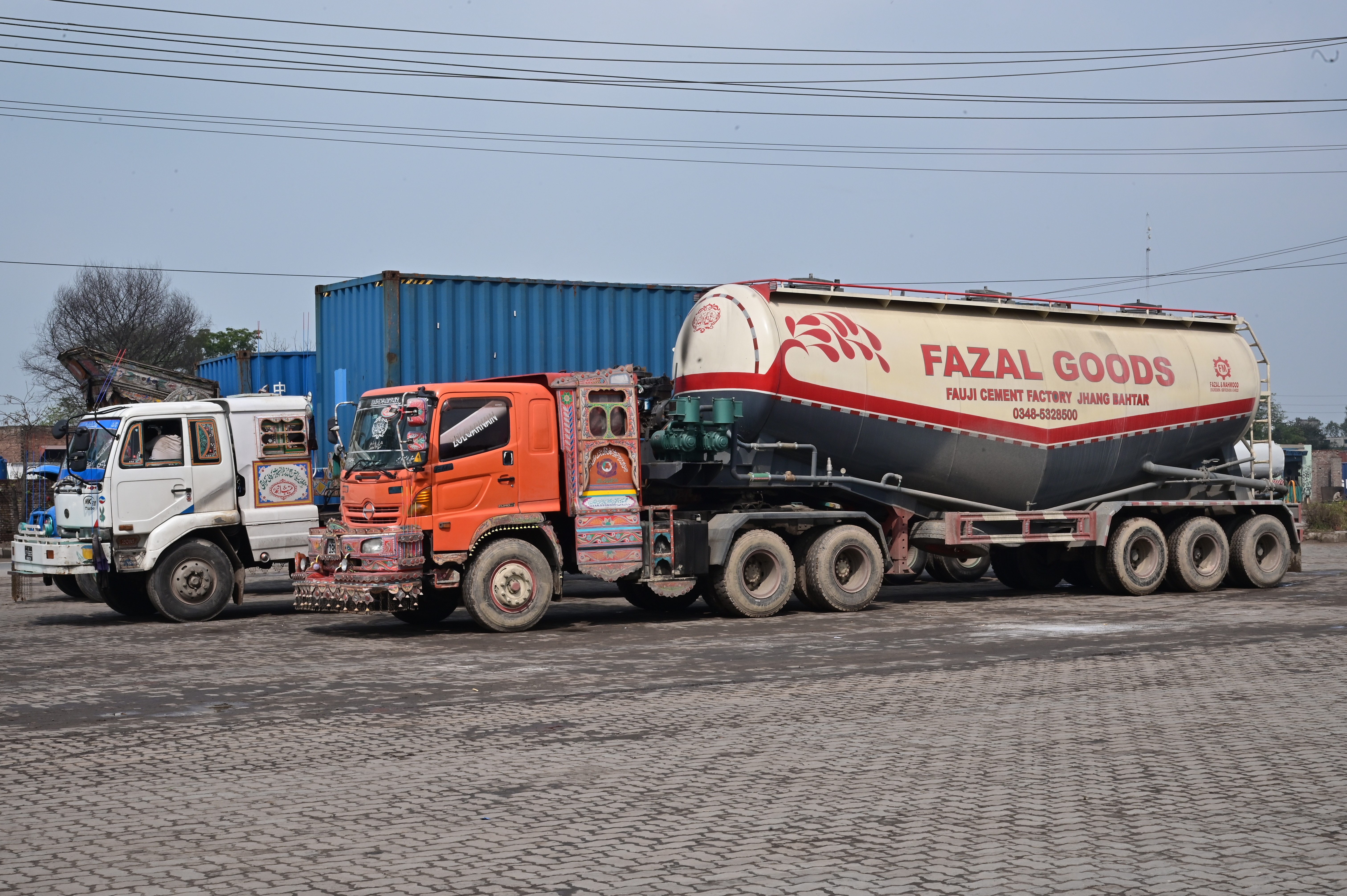 Heavy duty trucks of Fauji Cement Factory